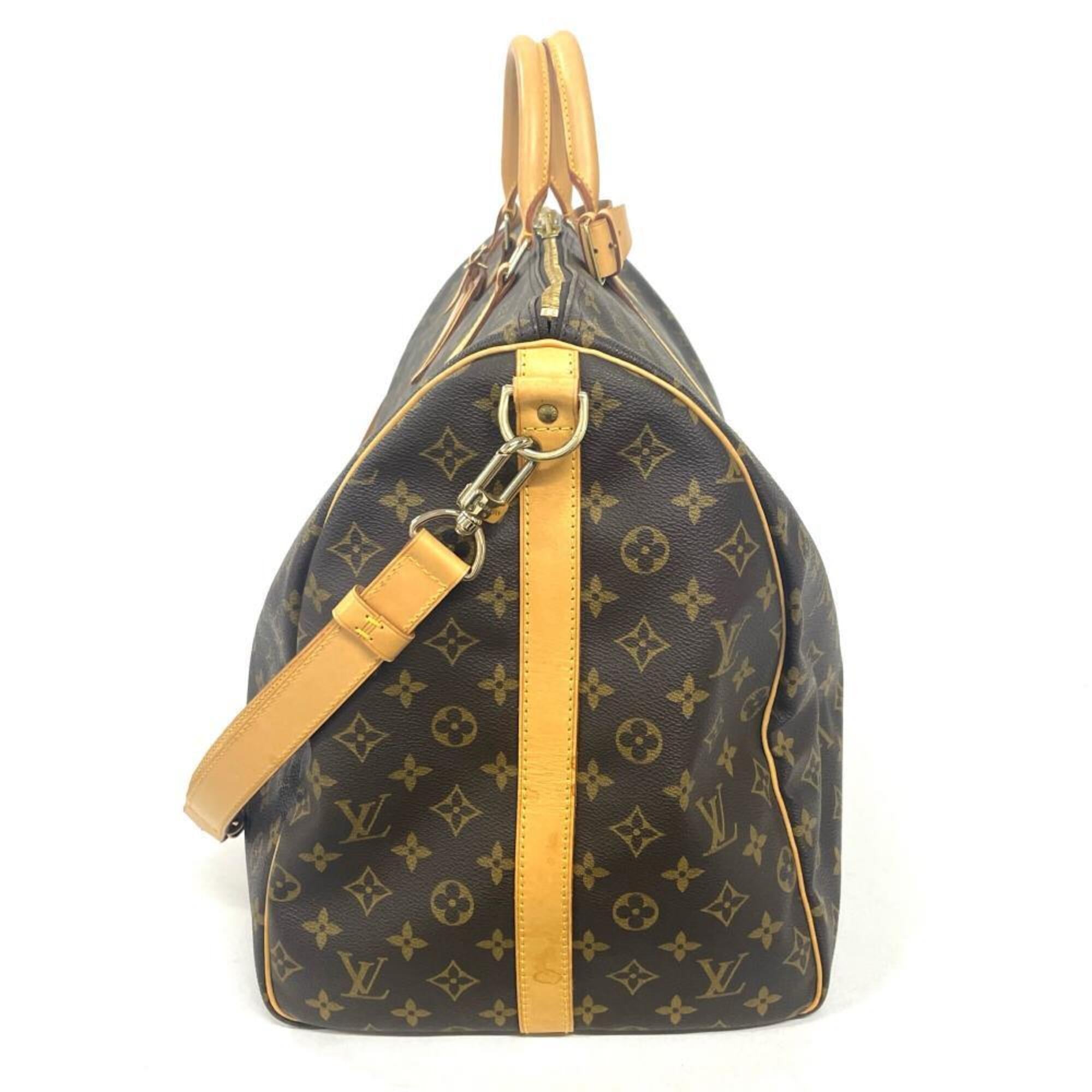 Louis Vuitton Brown Monogram Leather Boston Bag (Pre-Owned)