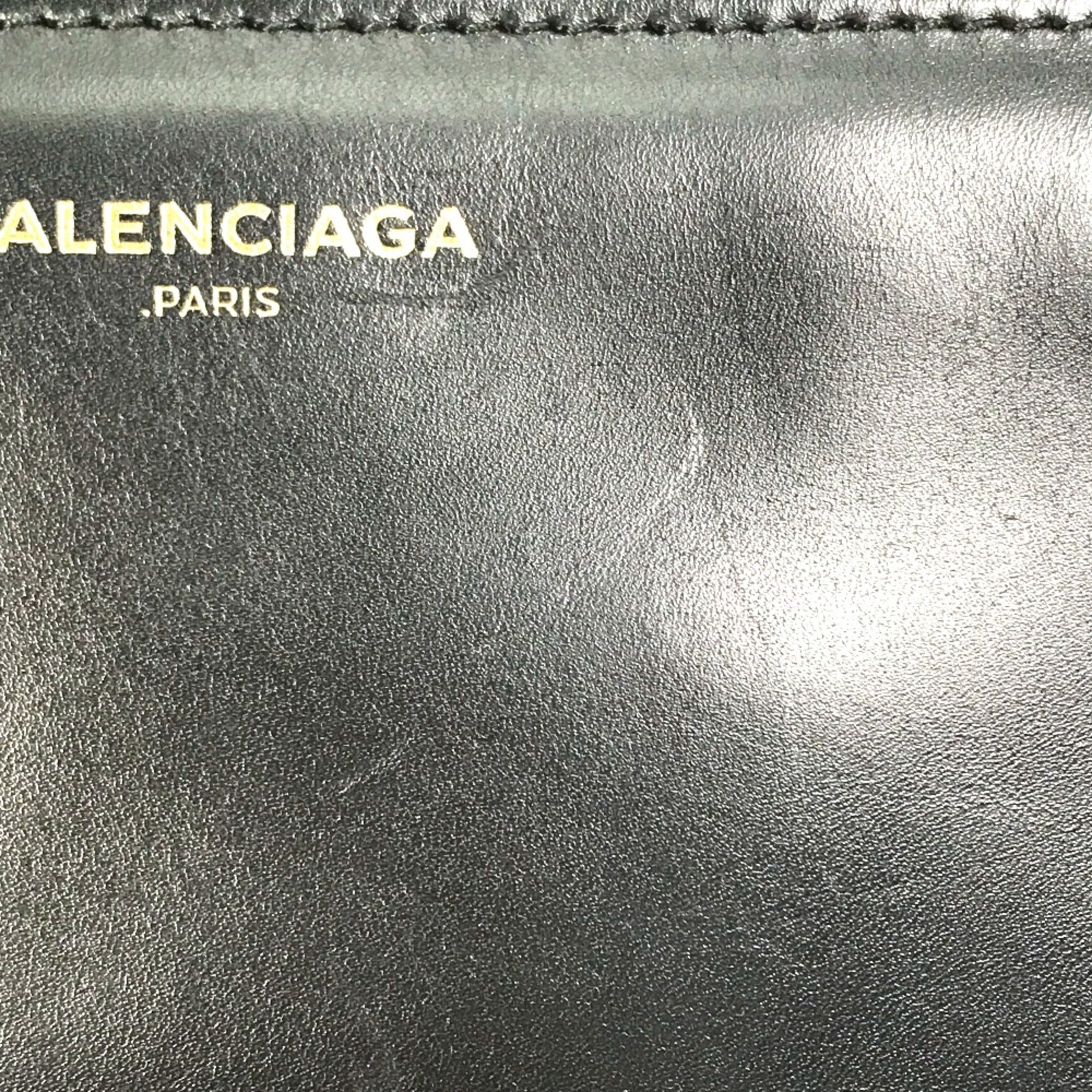 Balenciaga Black Leather Clutch Bag (Pre-Owned)