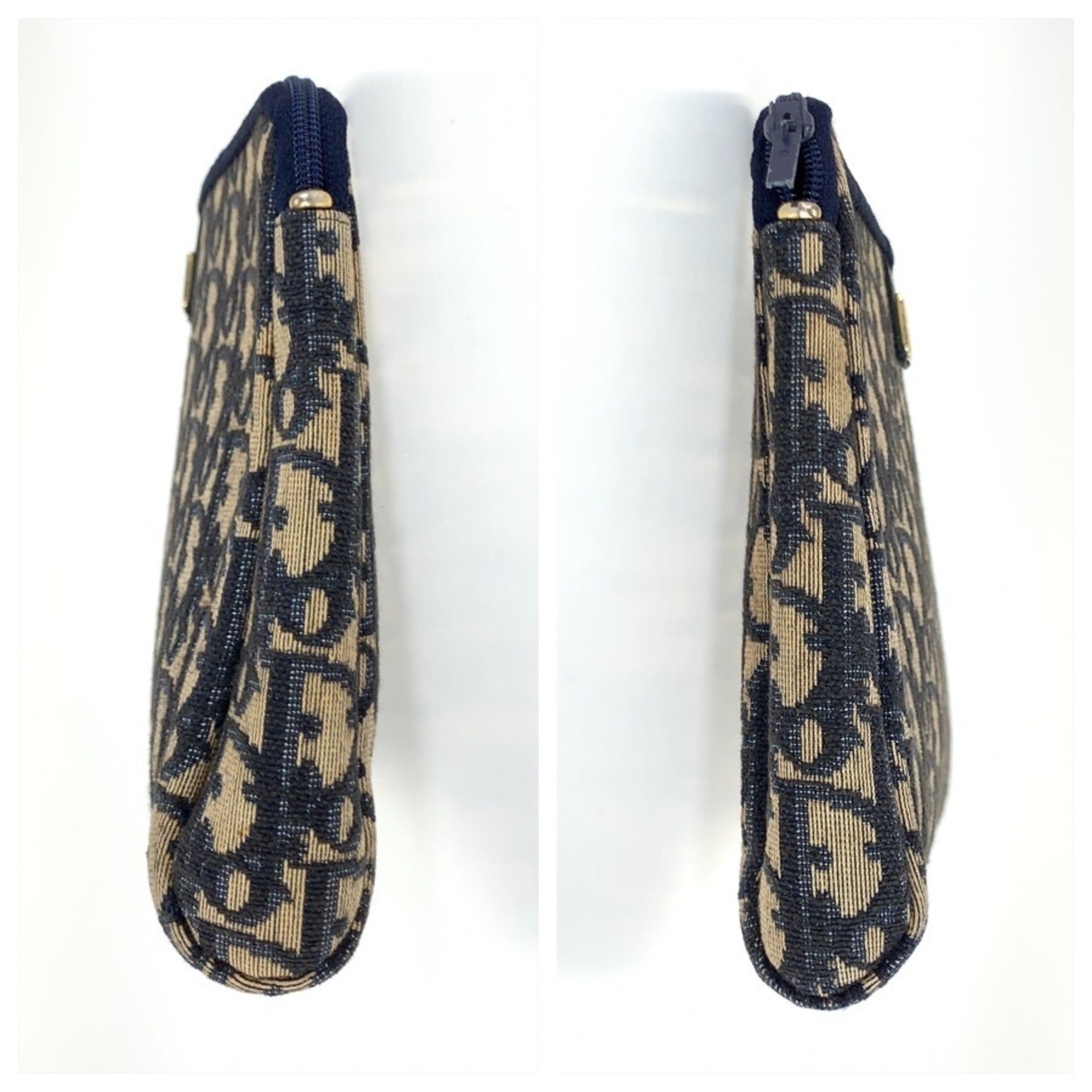 Christian Dior Navy Trotter Clutch Bag Pouch (Pre-Owned)