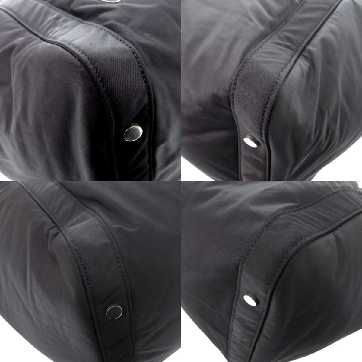 Burberry Beige Black Cotton Nylon Tote Bag (Pre-Owned)