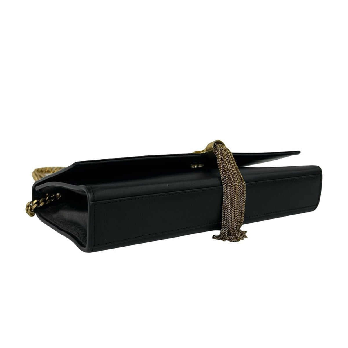 Yves Saint Laurent Black Leather Pochette Shoulder Bag (Pre-Owned)