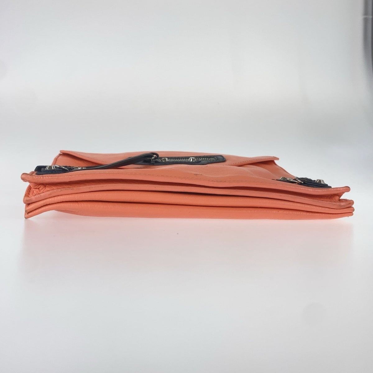 Balenciaga Pink Pink Orange Leather Pochette Shoulder Bag (Pre-Owned)