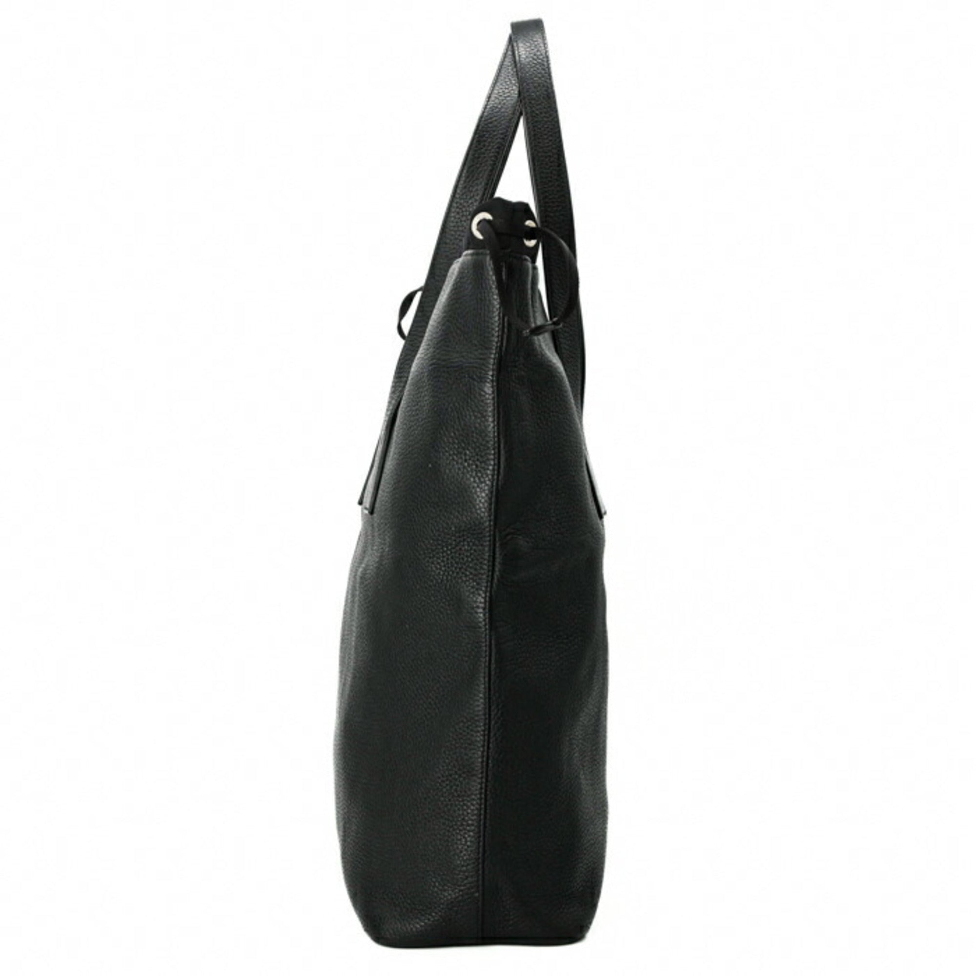 Louis Vuitton Black Leather Pouch Tote Bag (Pre-Owned)