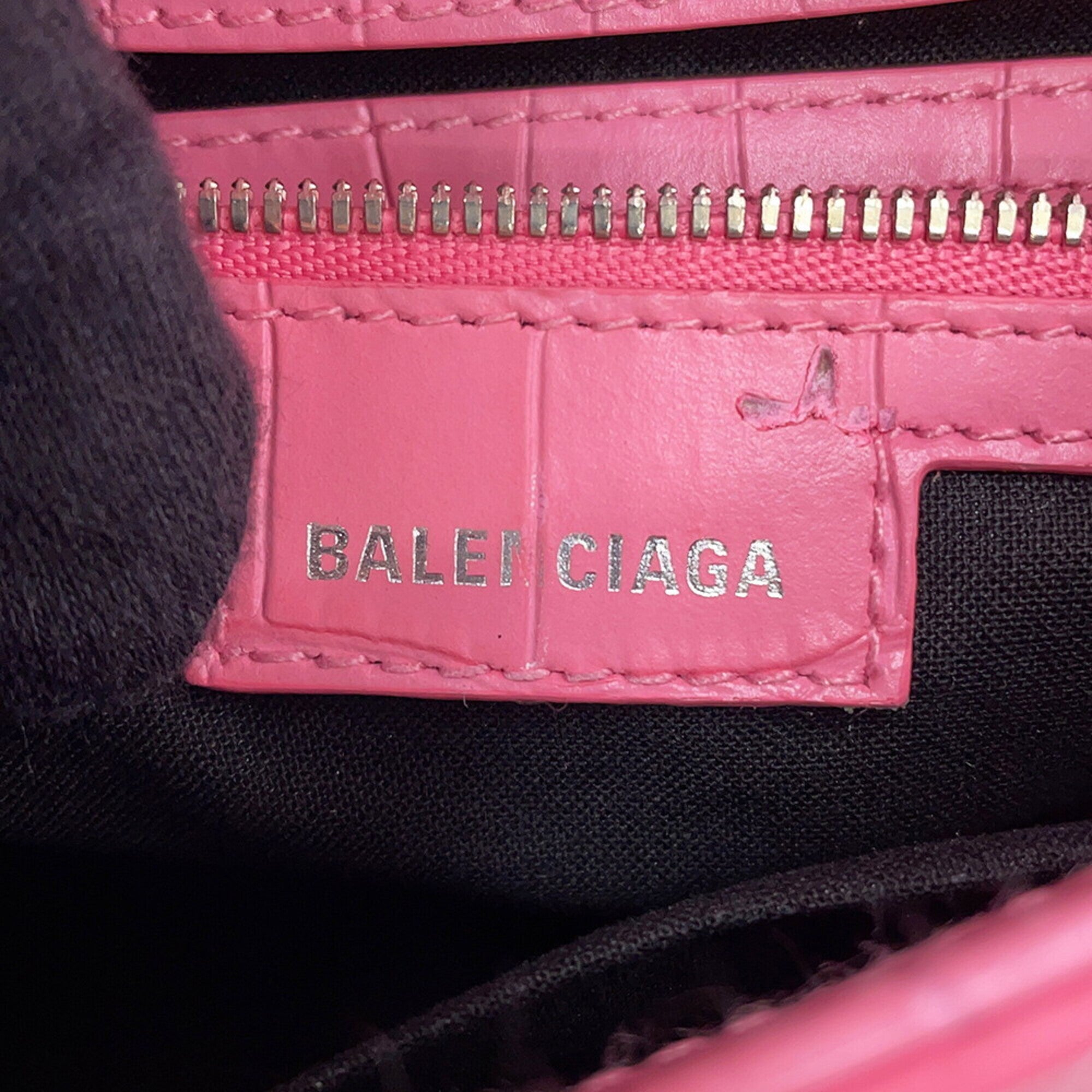 Balenciaga Pink Leather Handbag Shoulder Bag (Pre-Owned)