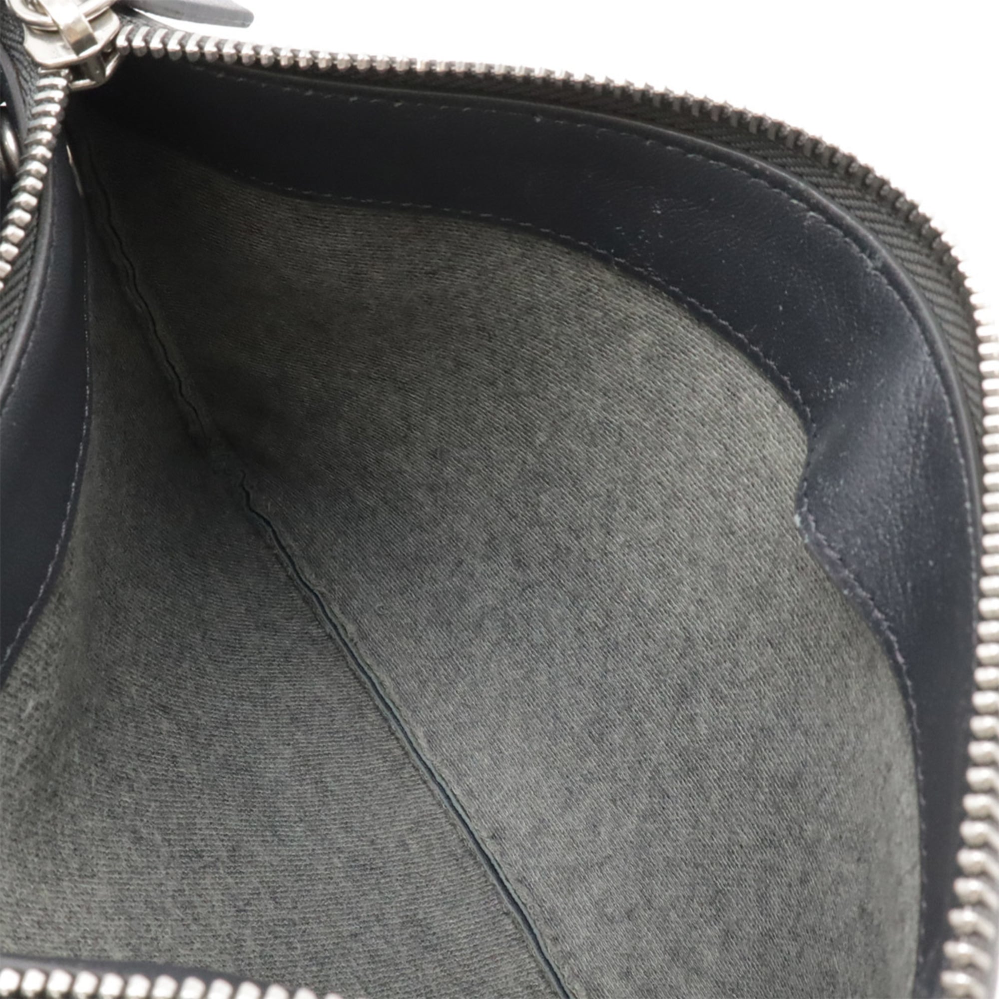 Celine Charcoal Gray Leather Pochette Pouch Shoulder Bag (Pre-Owned)