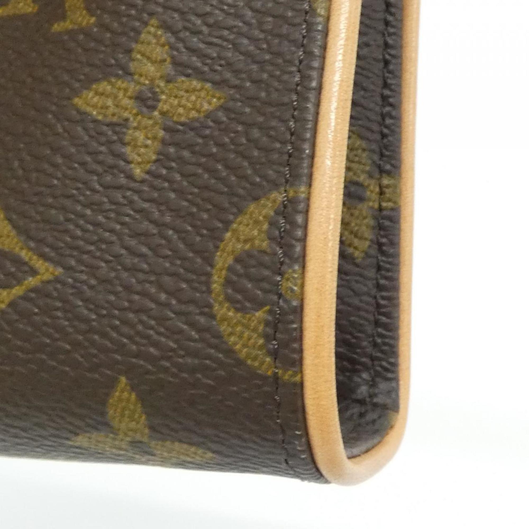 Louis Vuitton Marron Coated Canvas Fanny Pack Pochette (Pre-Owned)