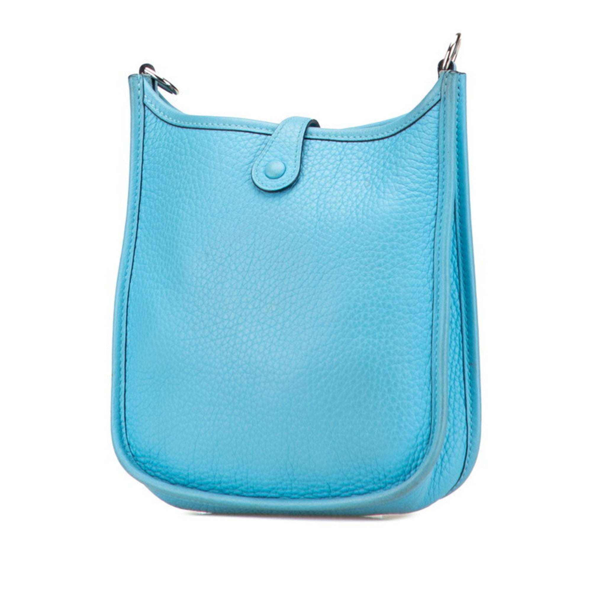 Hermes Blue Taurillon Clemence Leather Shoulder Bag (Pre-Owned)