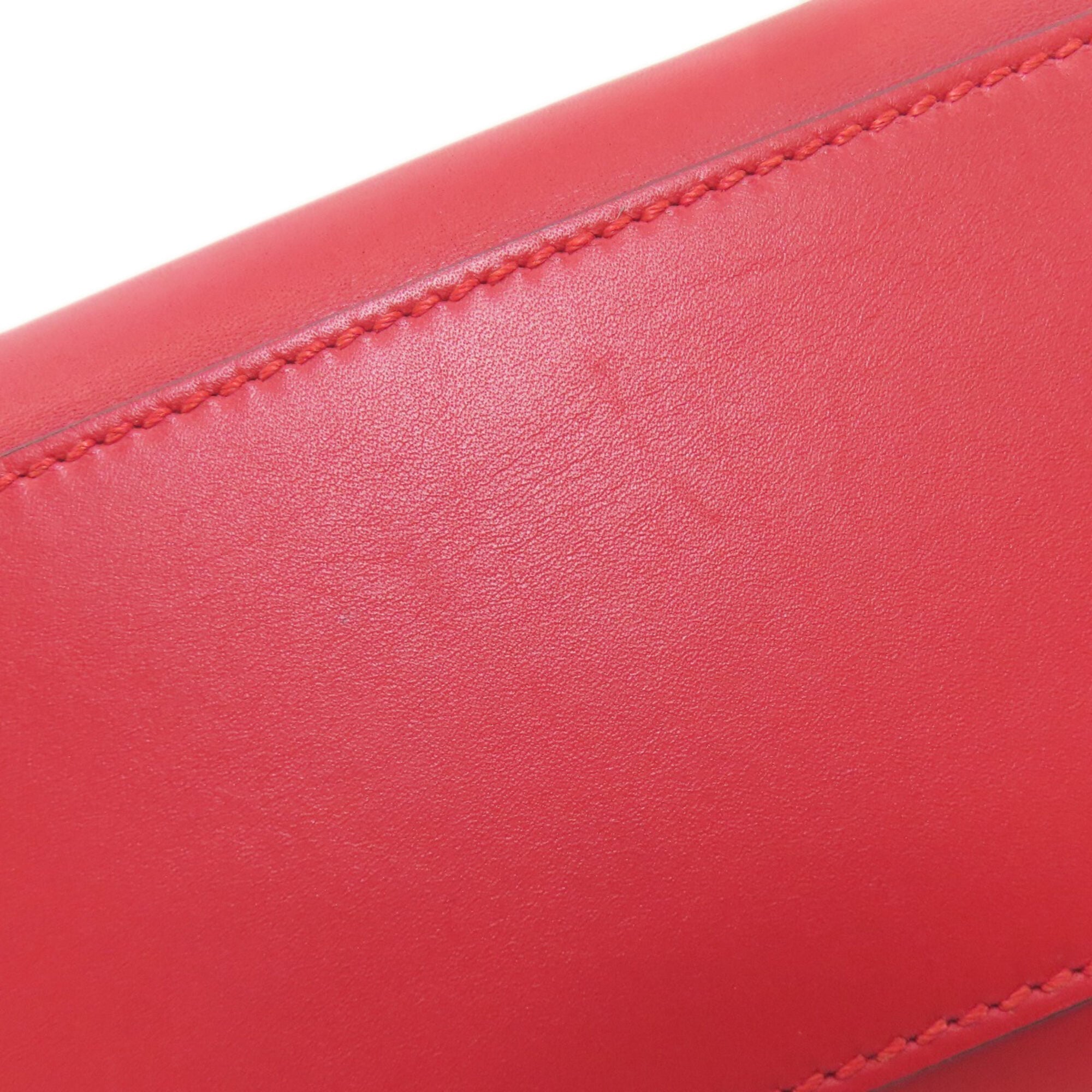 Gucci Red Color Leather Handbag (Pre-Owned)