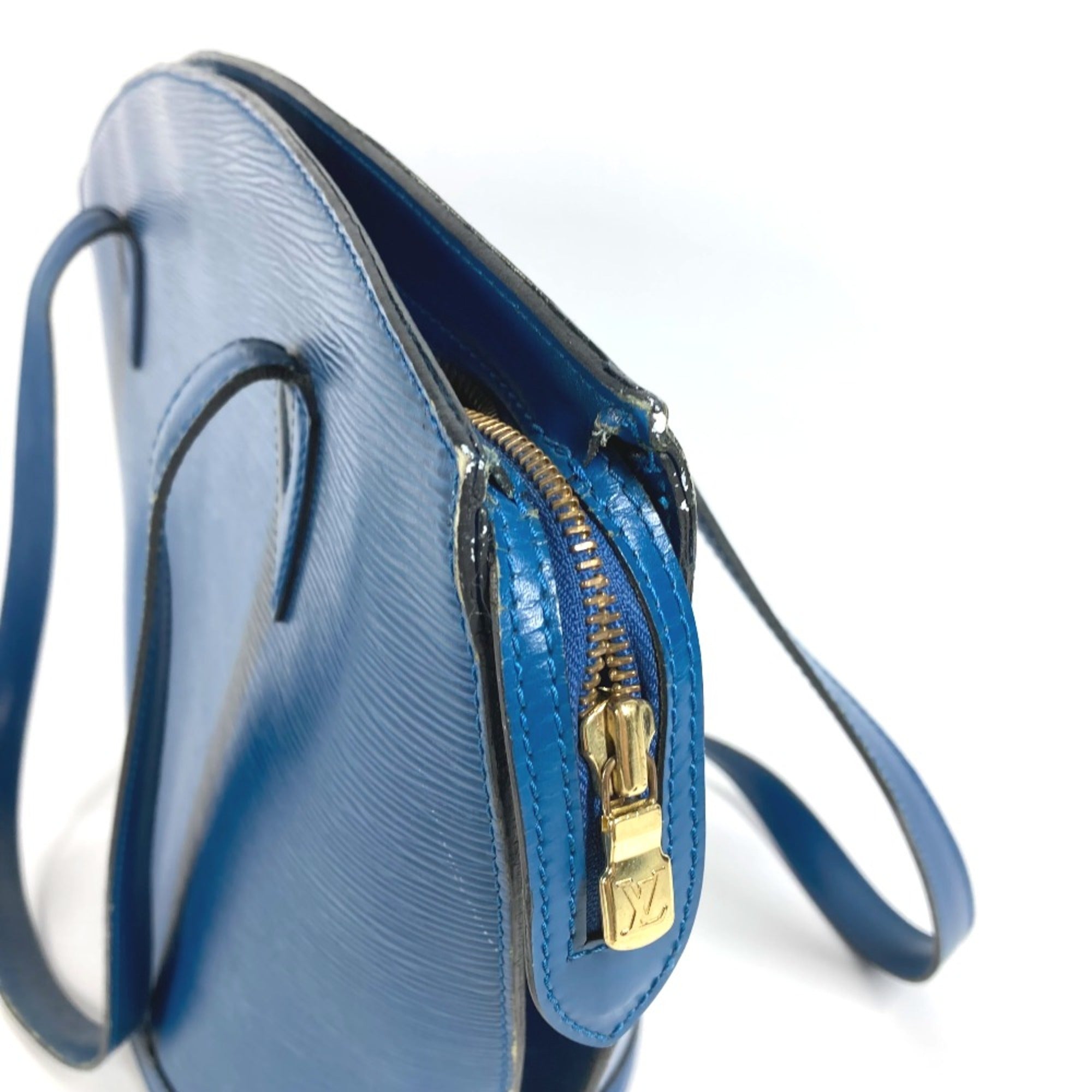 Louis Vuitton Blue Leather Tote Bag (Pre-Owned)
