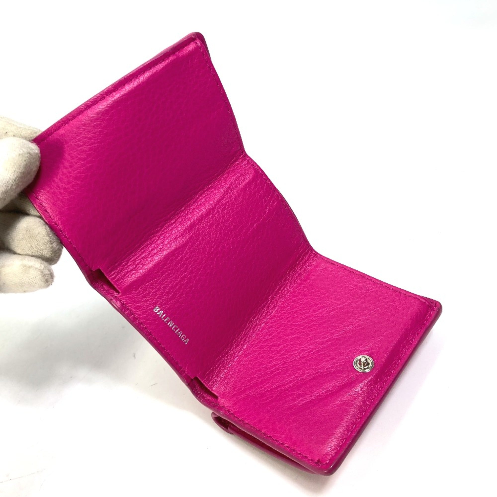 Balenciaga Pink Leather Wallet (Tri-Fold) (Pre-Owned)