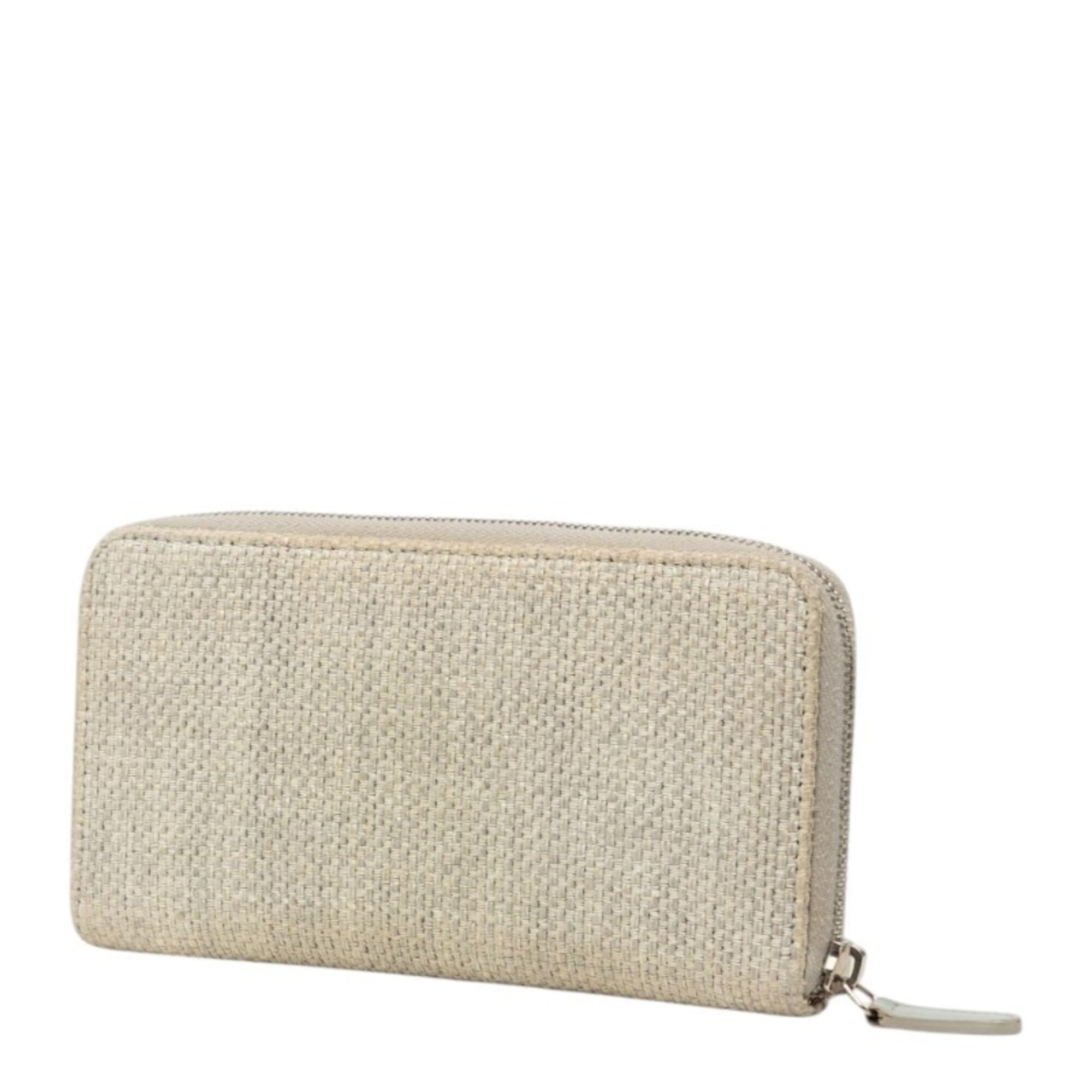 Chanel Gray Tweed Long Wallet (Bi-Fold) (Pre-Owned)