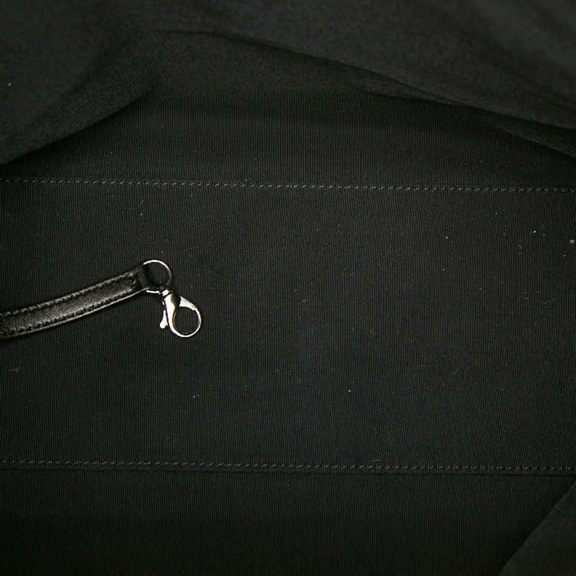 Chanel Black Ivory Grained Calfskin Shoulder Bag (Pre-Owned)
