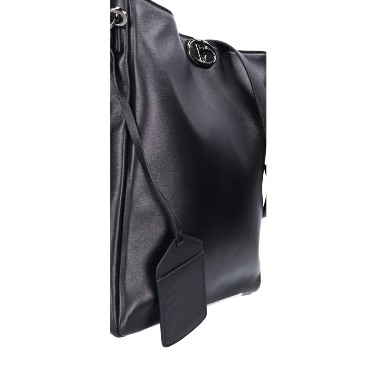 Valentino Black Leather Shoulder Bag (Pre-Owned)