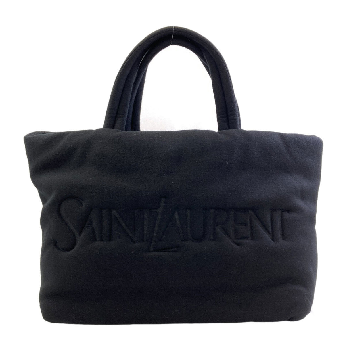 Saint Laurent Black Cotton Tote Bag (Pre-Owned)