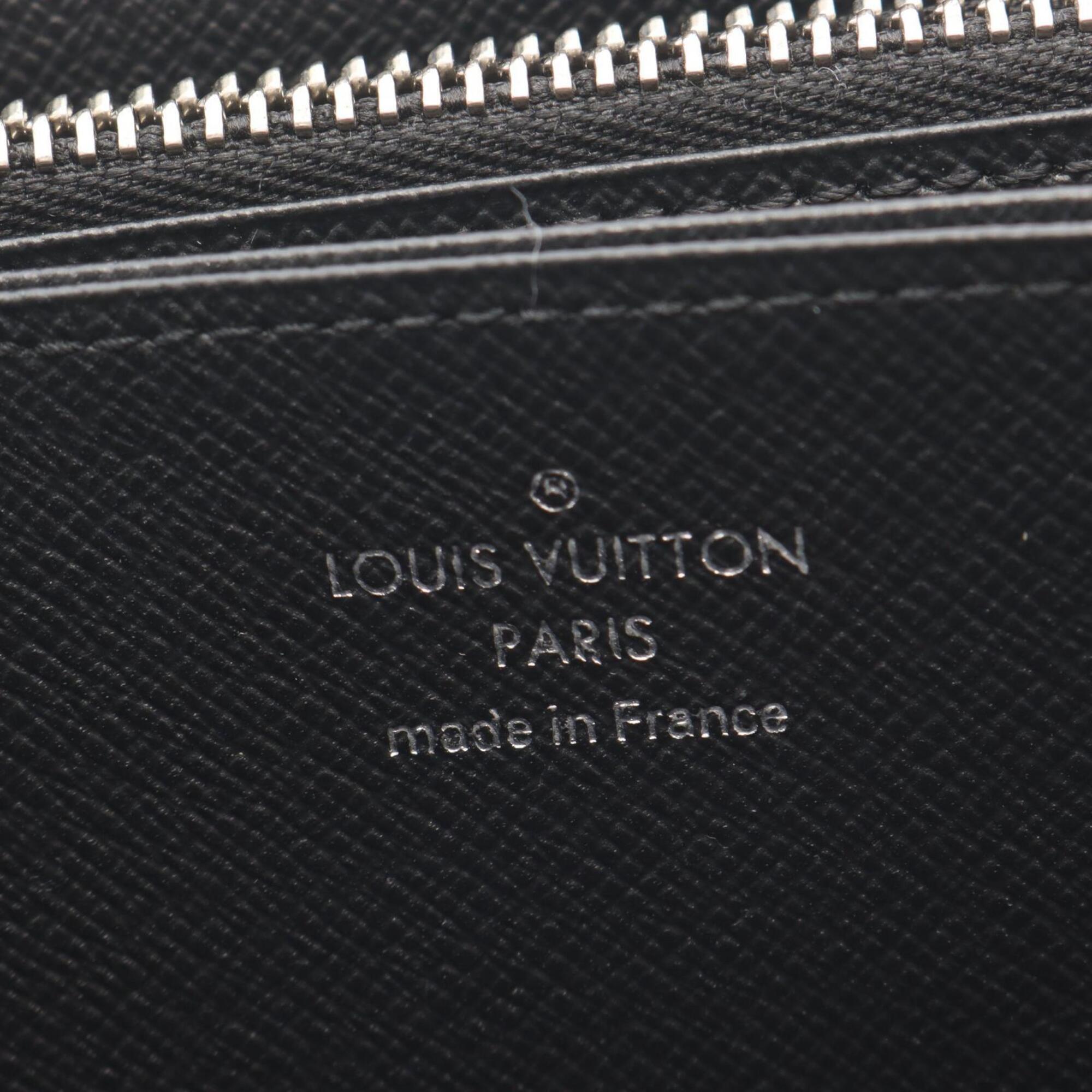 Louis Vuitton Black Leather Long Wallet (Bi-Fold) (Pre-Owned)