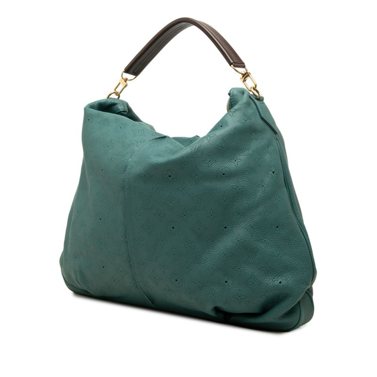 Louis Vuitton Monogram Green Lagon Leather Handbag Shoulder Bag (Pre-Owned)