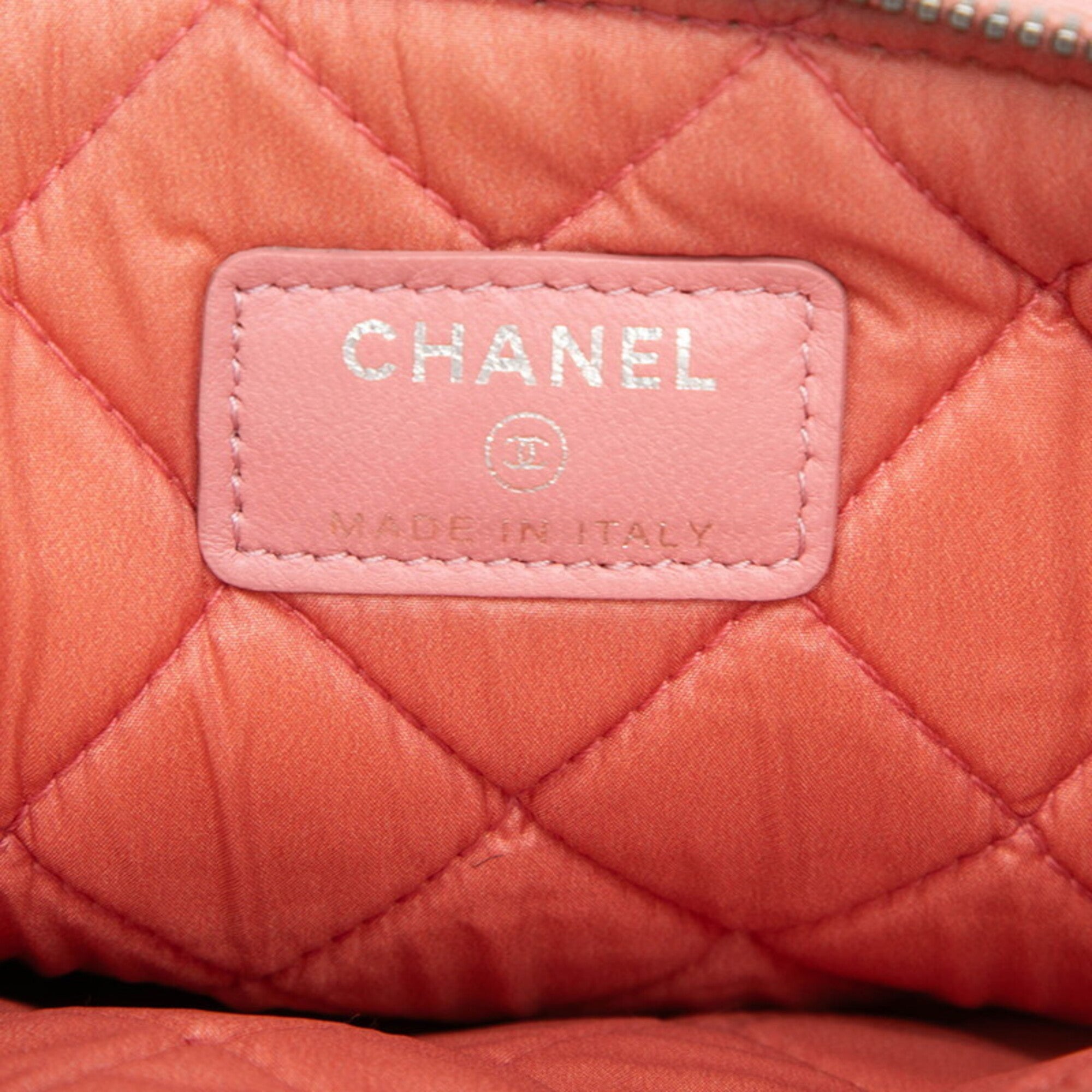 Chanel Boy Chanel Pink Leather Clutch Bag (Pre-Owned)