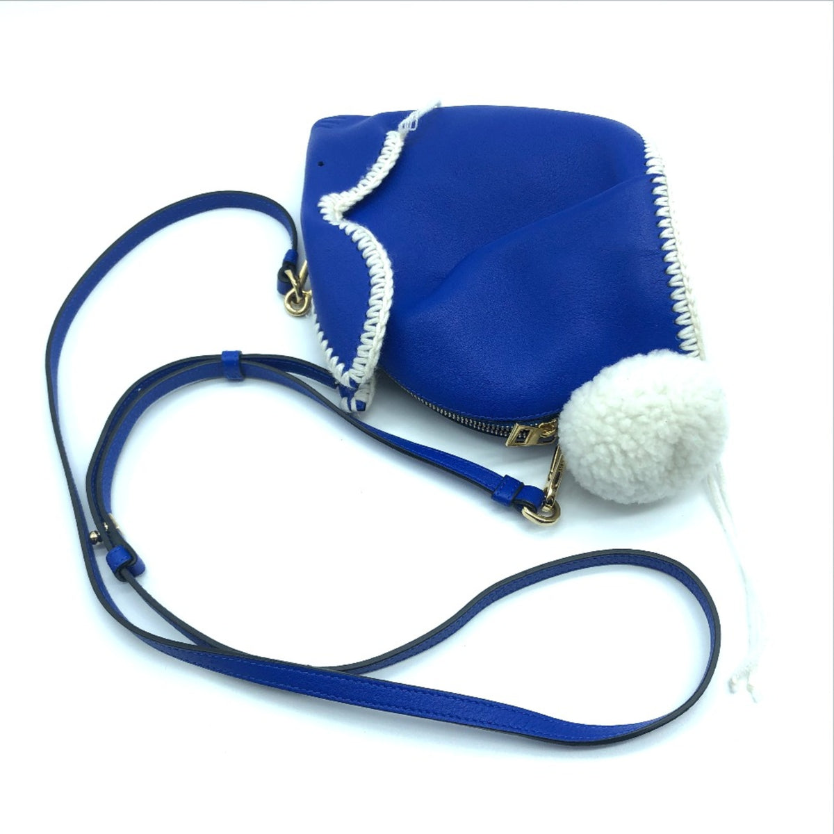 Loewe Blue Leather Coin Purse/Coin Case (Pre-Owned)
