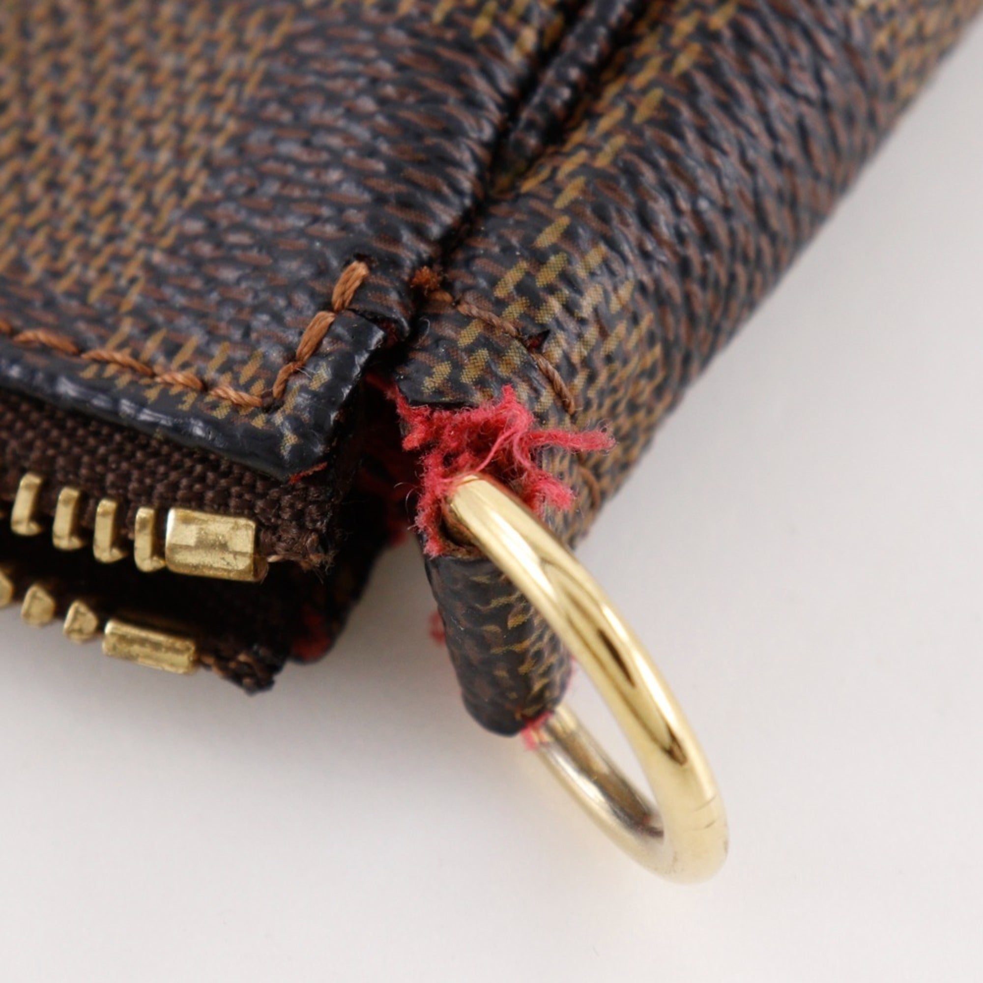Louis Vuitton Brown Damier Canvas Pochette Pouch (Pre-Owned)