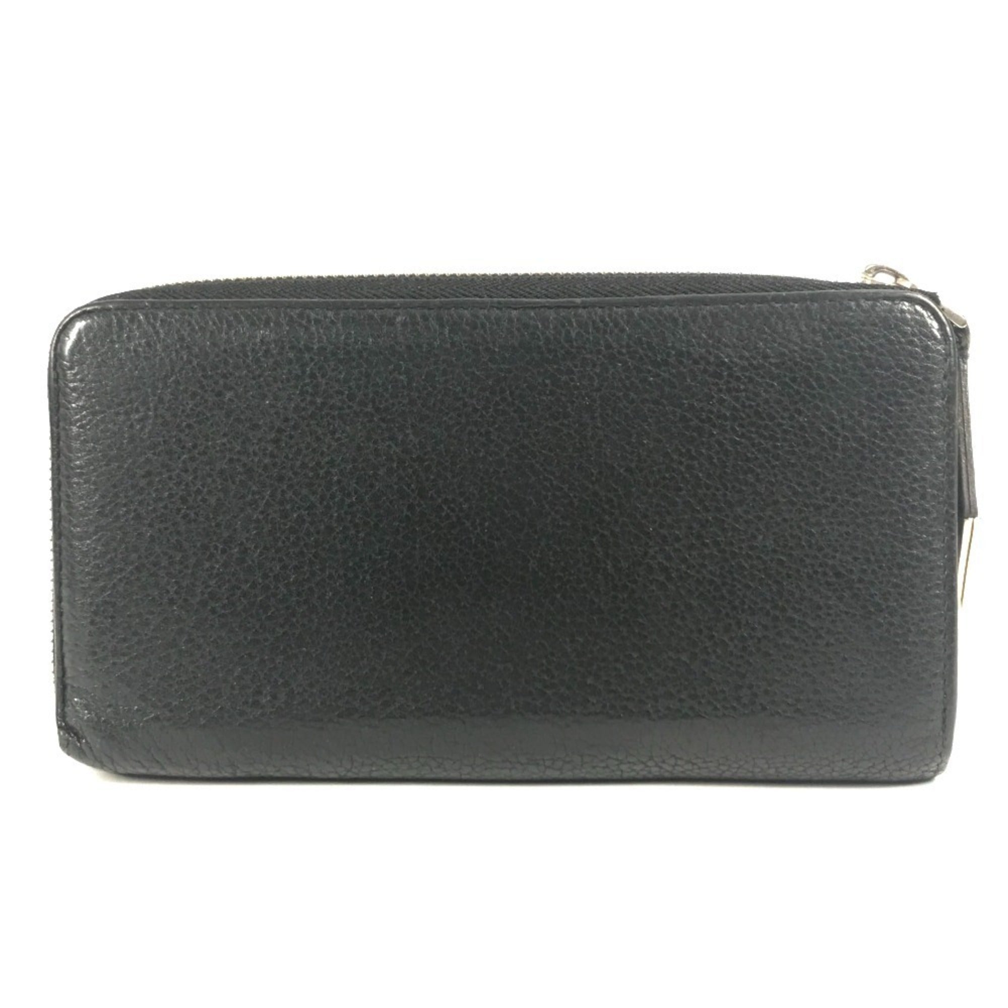 Louis Vuitton Black Leather Long Wallet (Bi-Fold) (Pre-Owned)