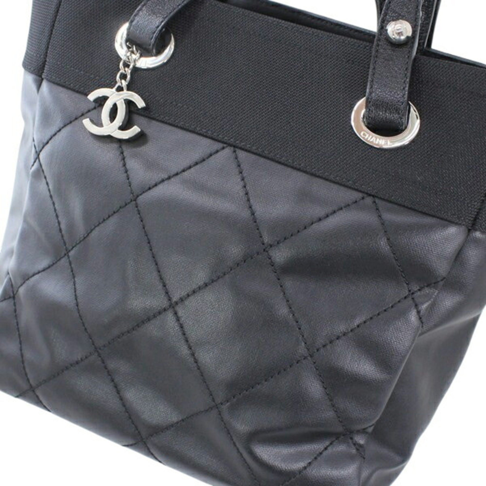 Chanel Black Pvc Leather Tote Bag (Pre-Owned)
