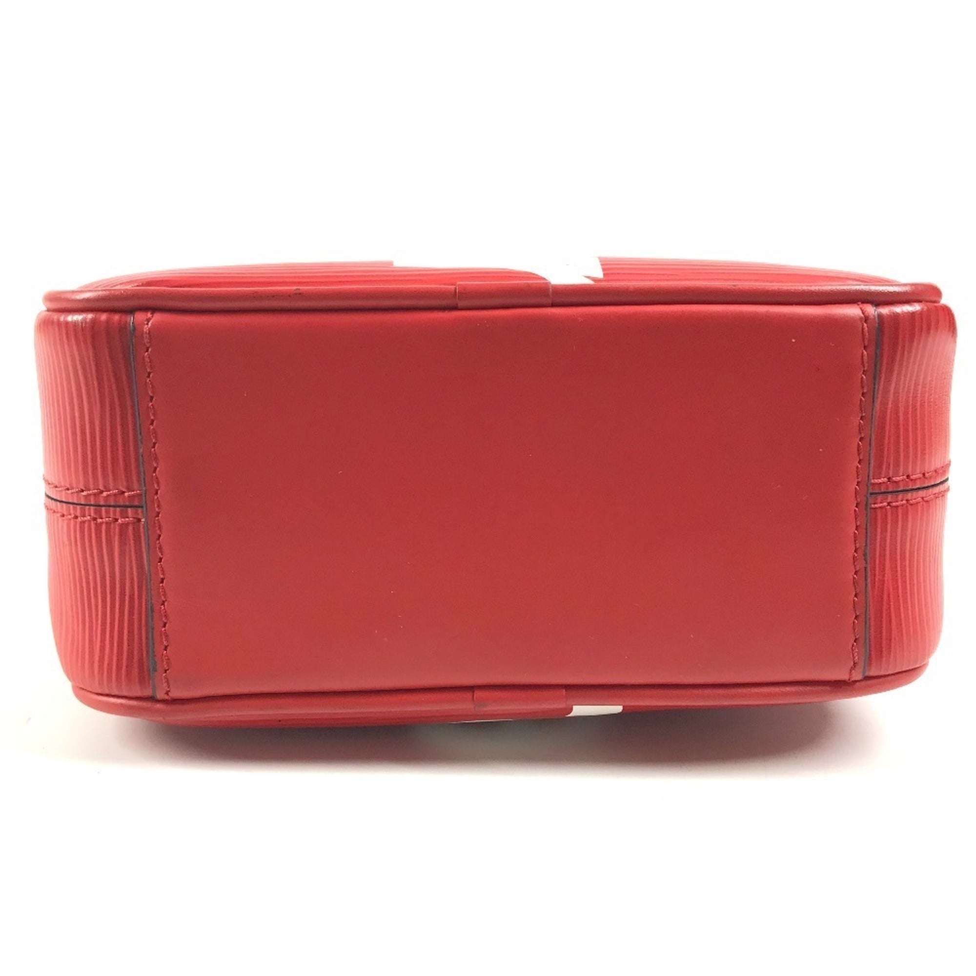 Louis Vuitton Red Color White Epi Leather Pochette Shoulder Bag (Pre-Owned)
