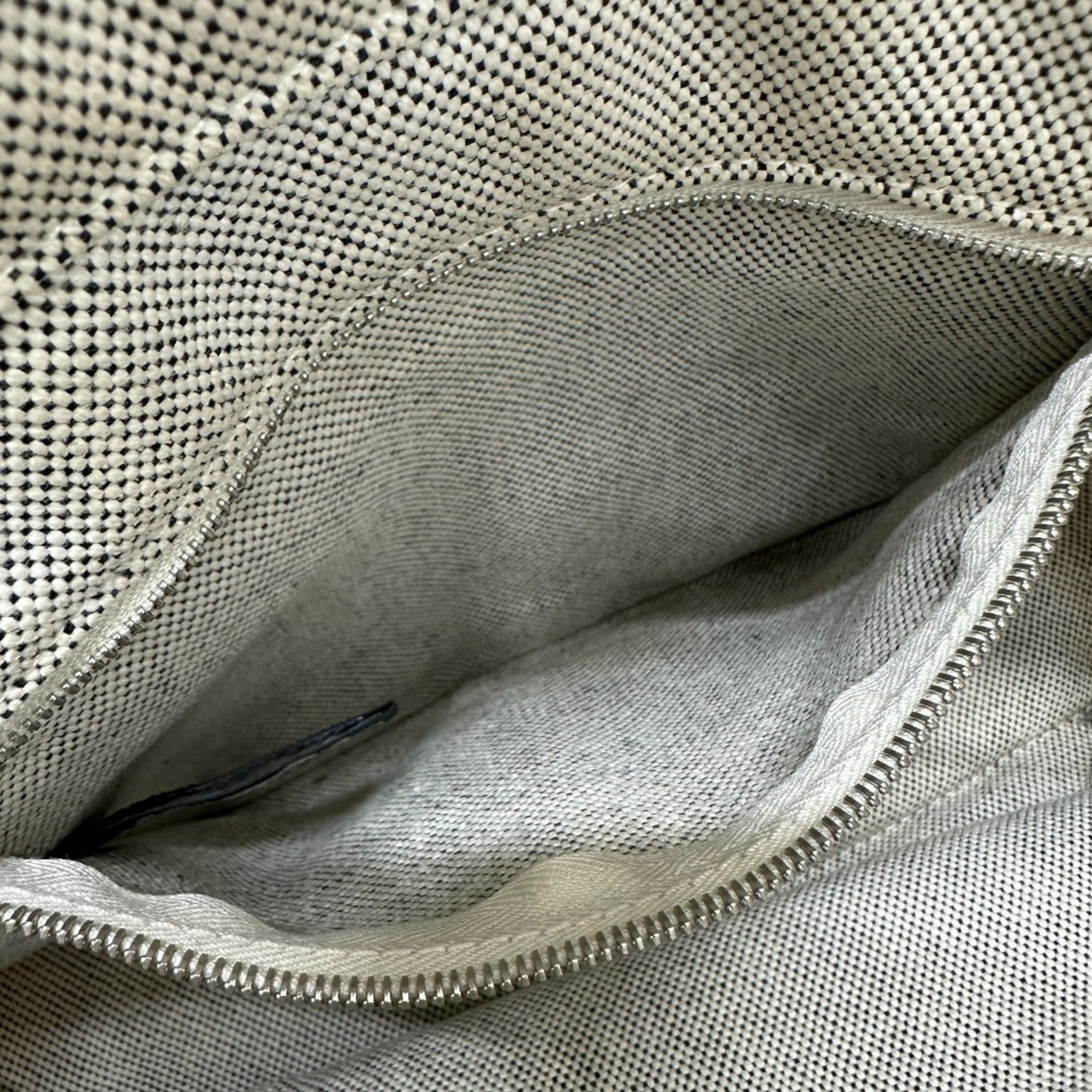 Hermes Black Gray Toile H Leather Handbag Tote Bag (Pre-Owned)