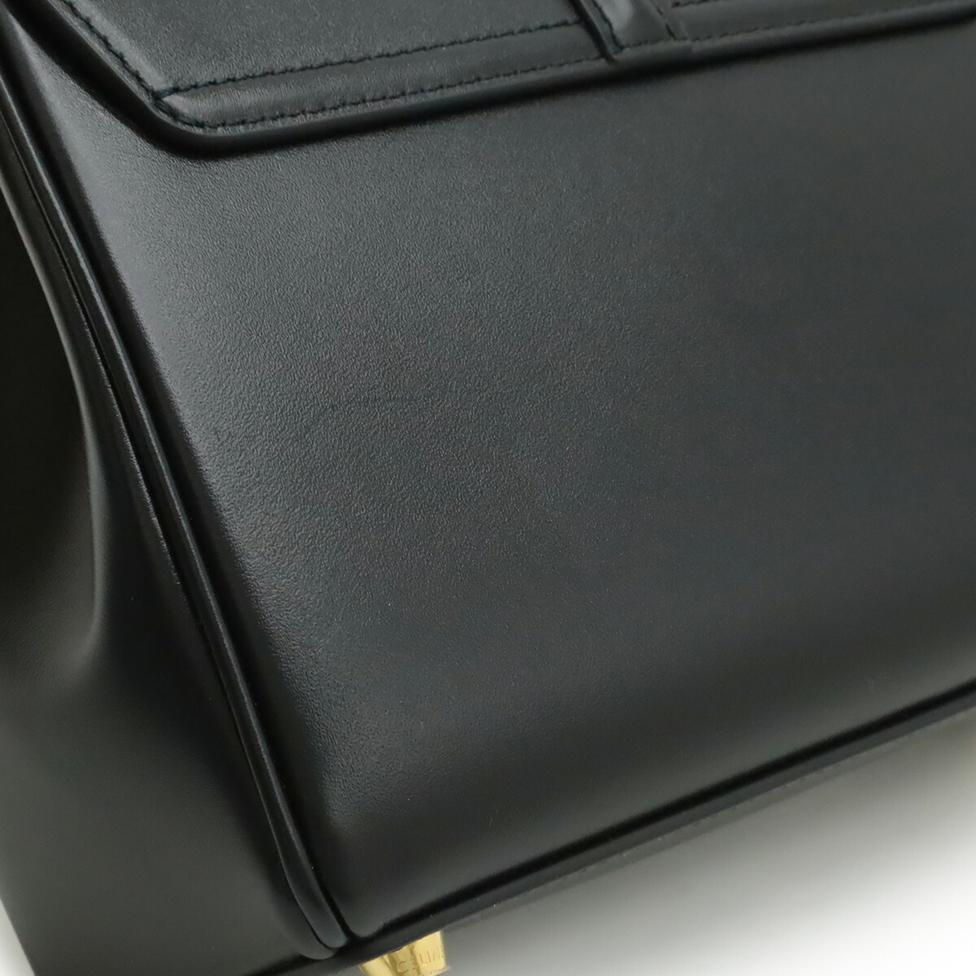 Celine Black Leather Handbag Shoulder Bag (Pre-Owned)