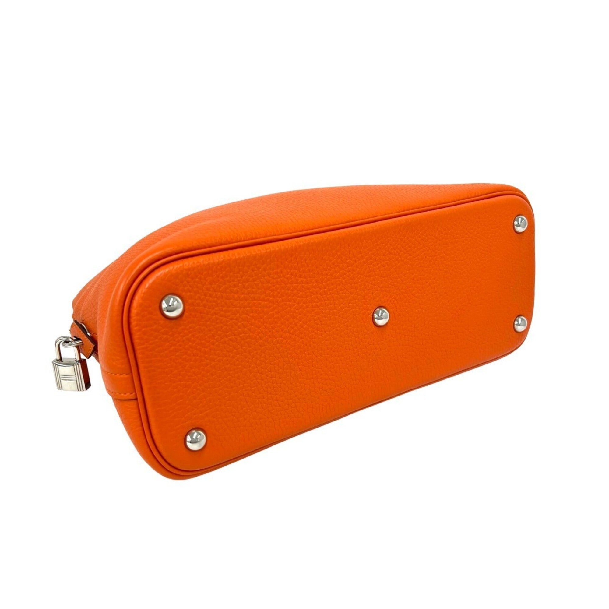 Hermes Orange Taurillon Clemence Leather Handbag Shoulder Bag (Pre-Owned)