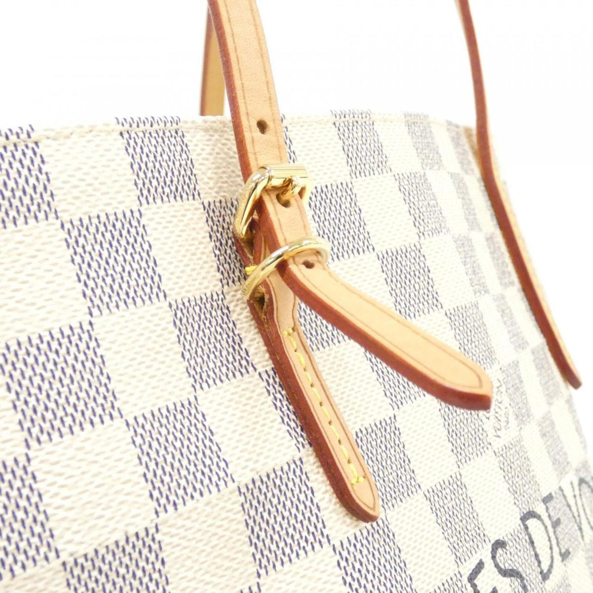 Louis Vuitton Azur White Coated Canvas Handbag (Pre-Owned)