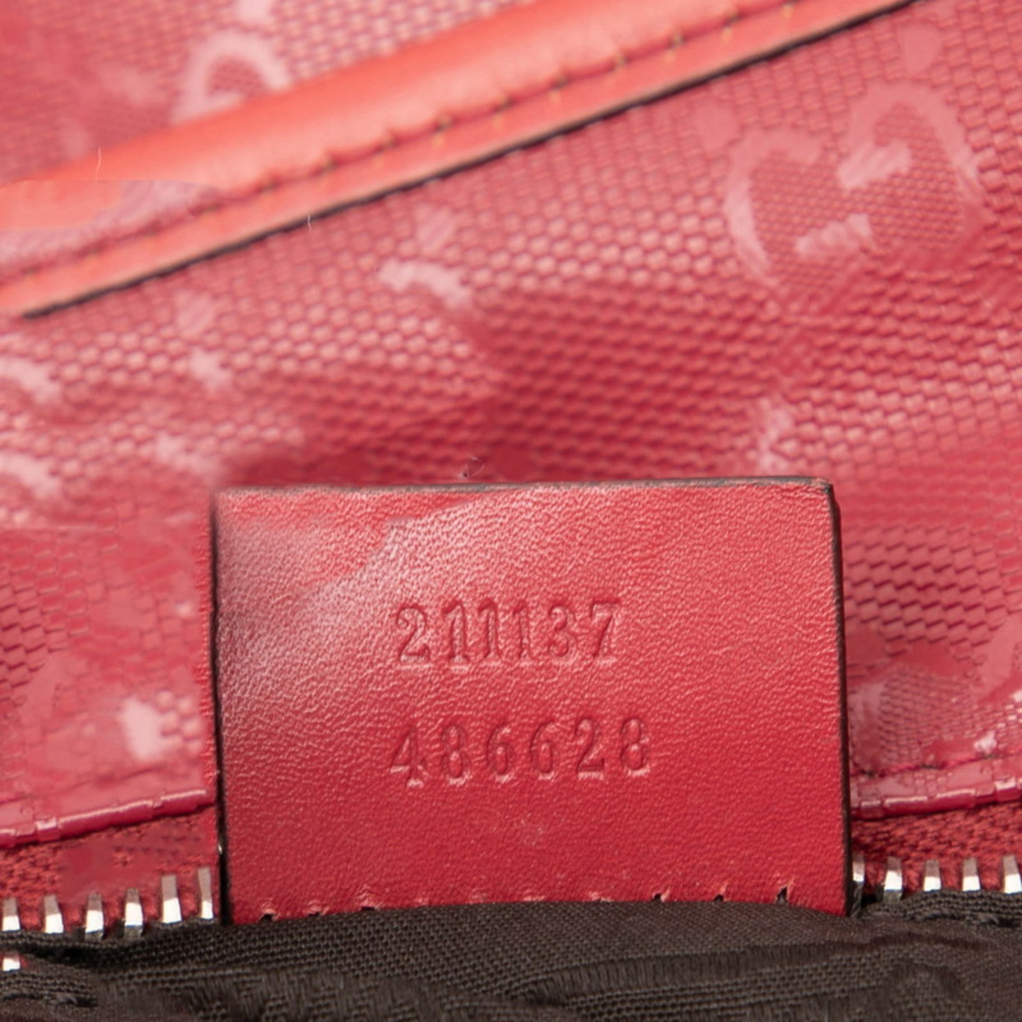 Gucci Pink Red Color Gg Imprimé Tote Bag (Pre-Owned)