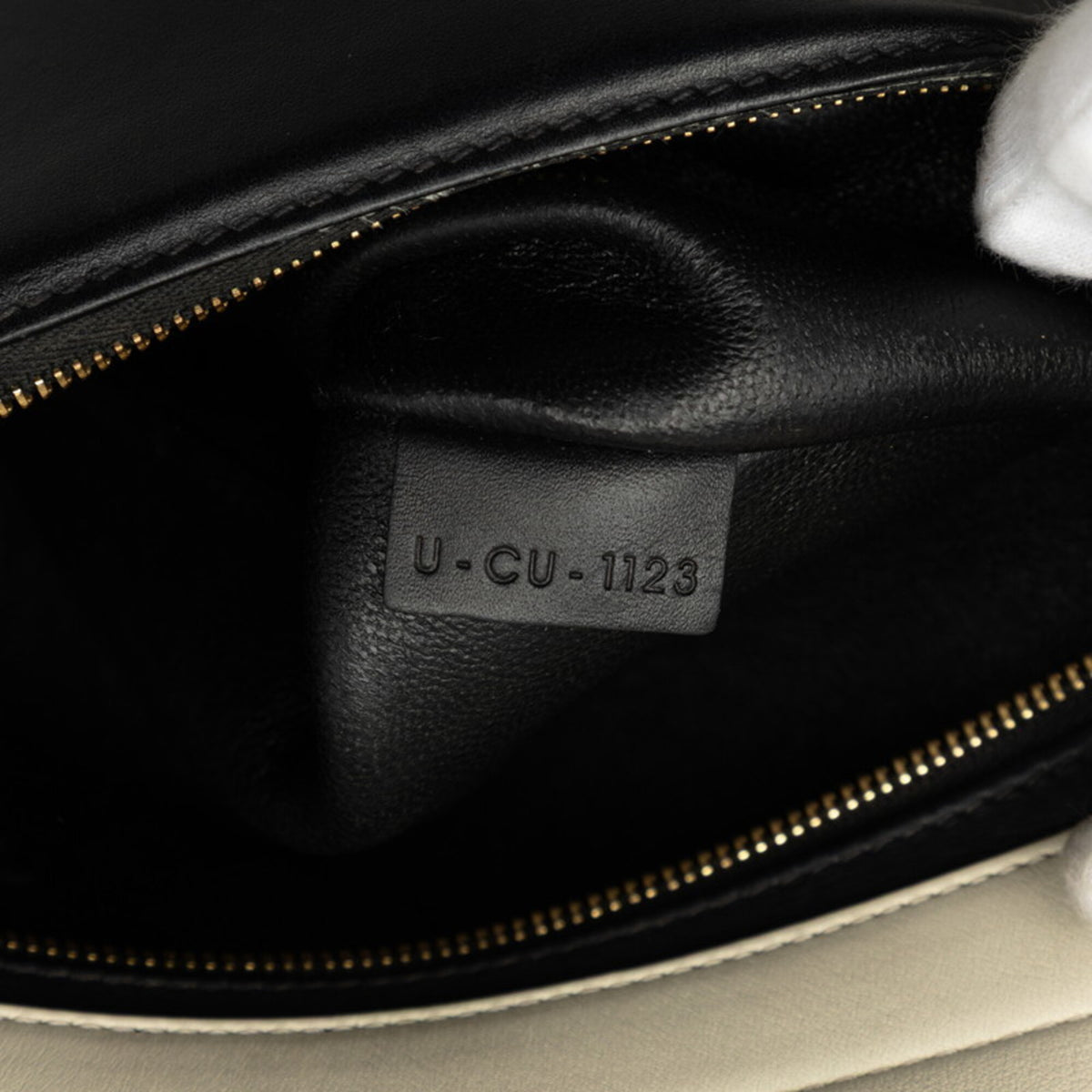 Celine Beige Black Gray Leather Handbag Shoulder Bag (Pre-Owned)
