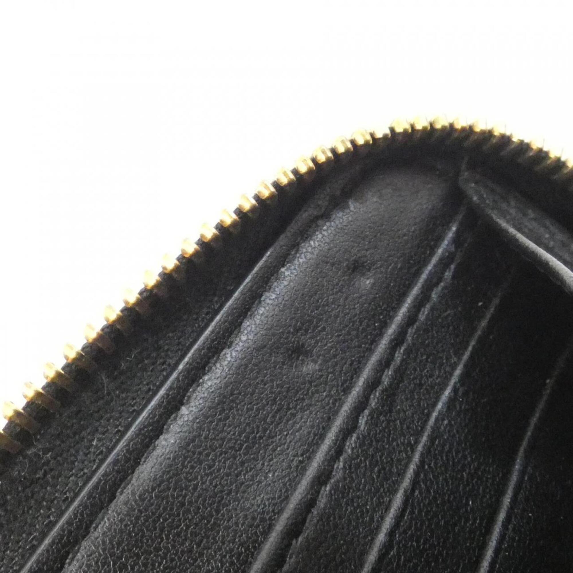 Christian Dior Black Leather Long Wallet (Bi-Fold) (Pre-Owned)