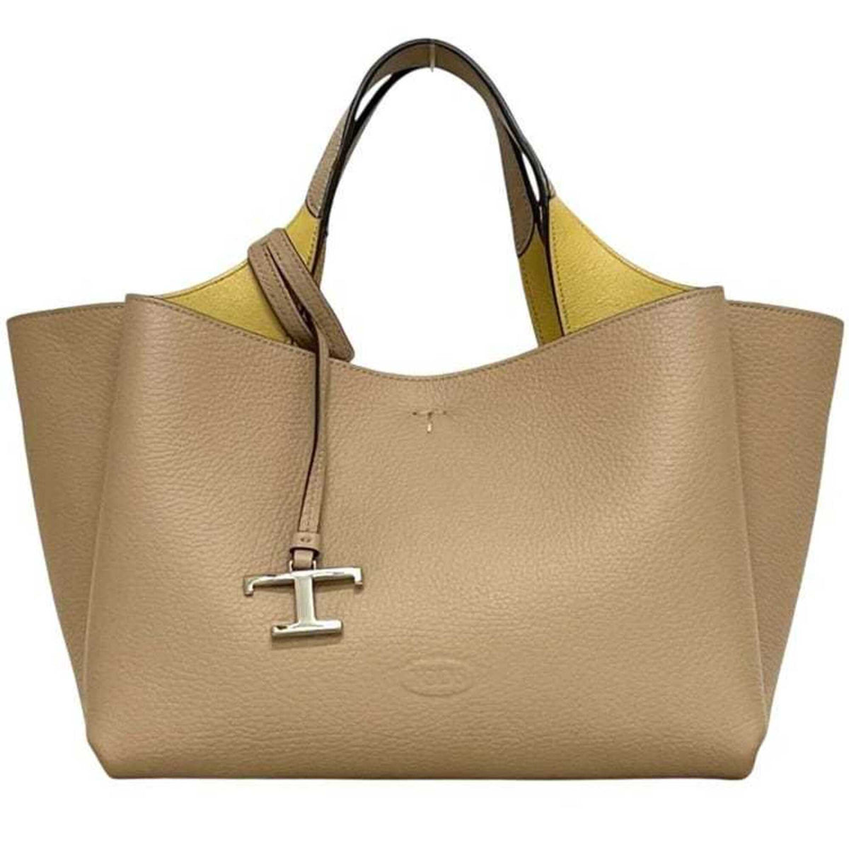 Tod's Beige Yellow Leather Handbag (Pre-Owned)