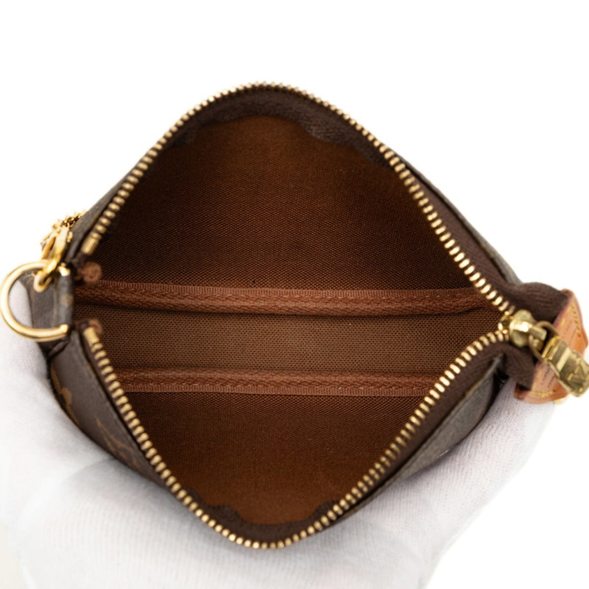 Louis Vuitton Brown Pvc Leather Handbag Pochette Pouch (Pre-Owned)