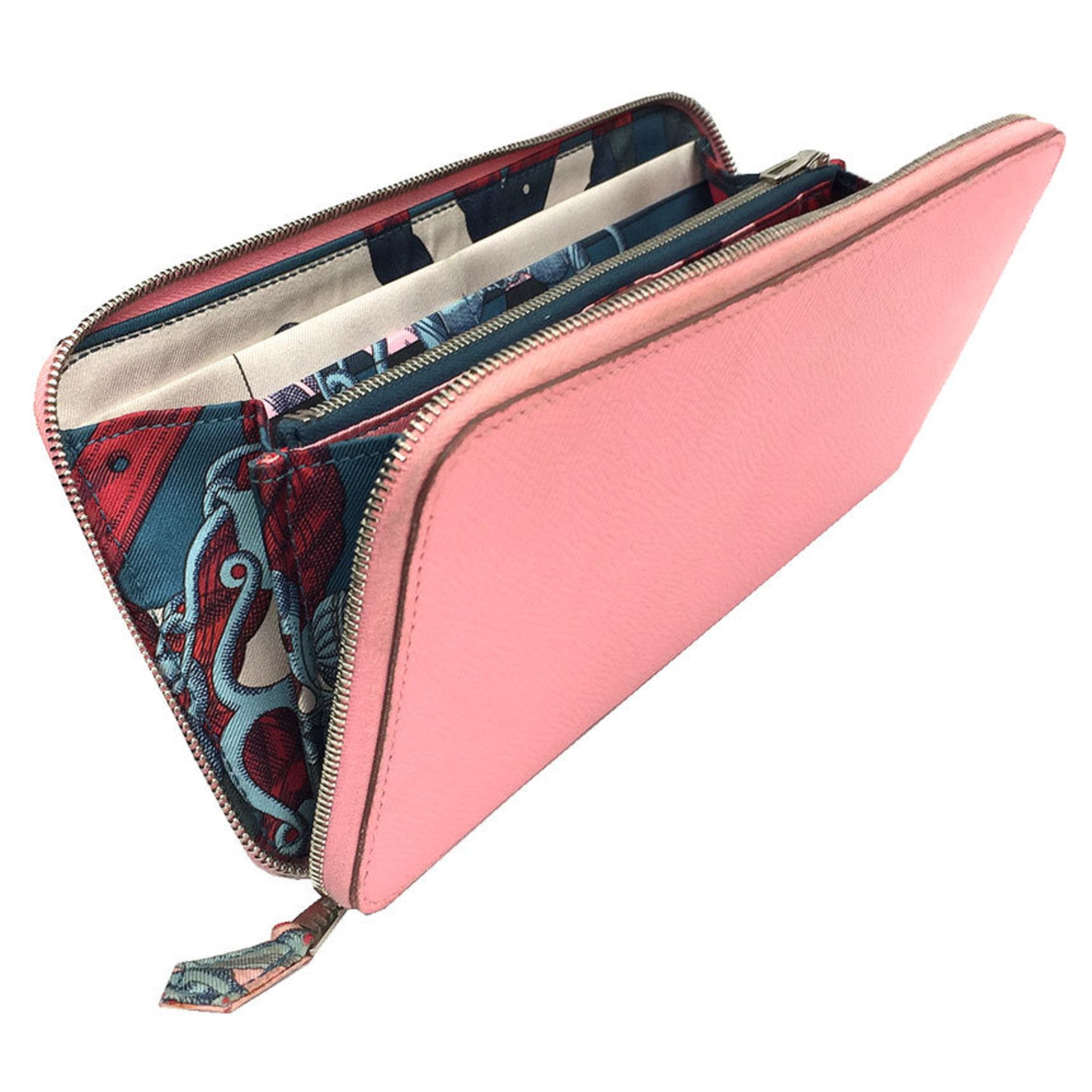 Hermes Pink Rose Confetti Epsom Leather Long Wallet (Bi-Fold) (Pre-Owned)