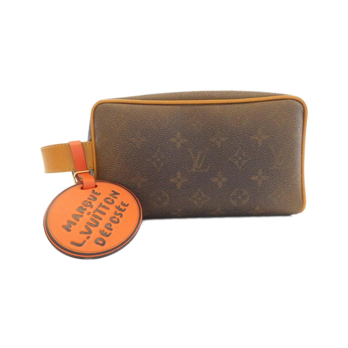 Louis Vuitton Marron Monogram Coated Canvas Handbag Pouch (Pre-Owned)