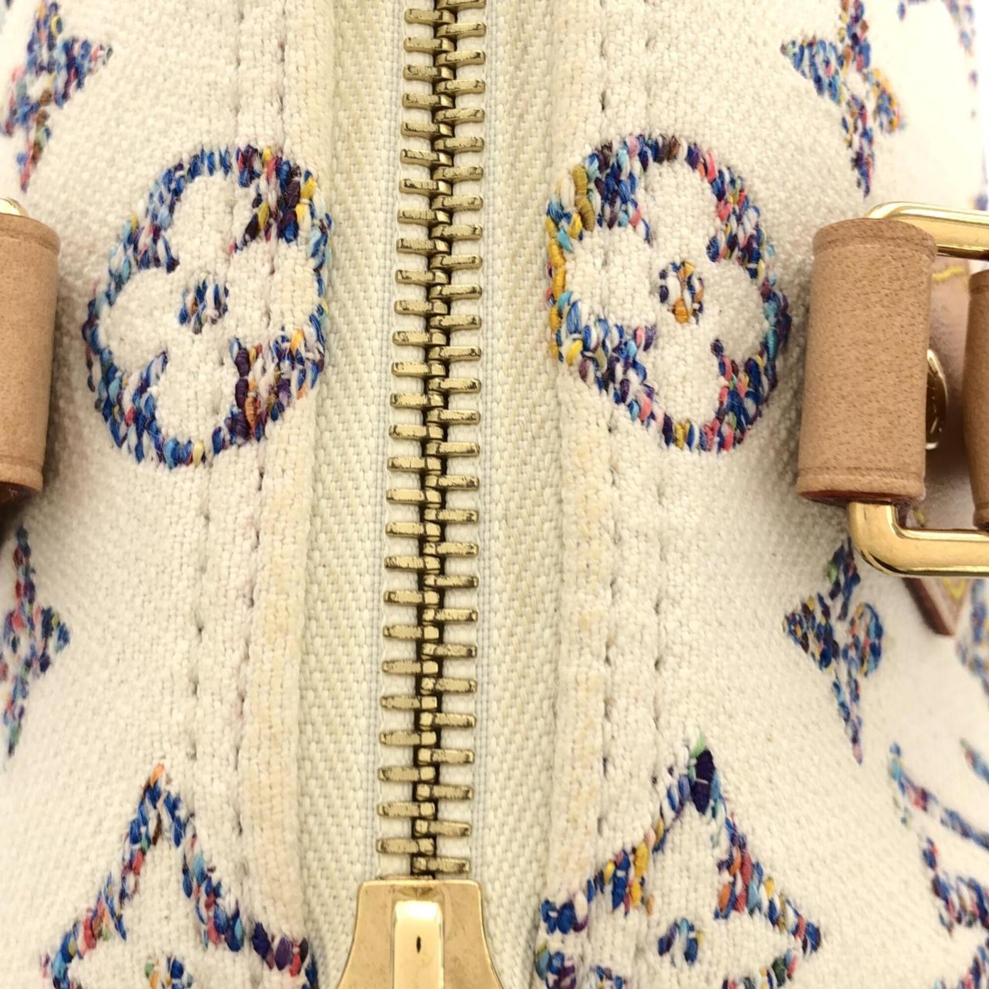 Louis Vuitton Monogram Multicolore White Jacquard Boston Bag (Pre-Owned)