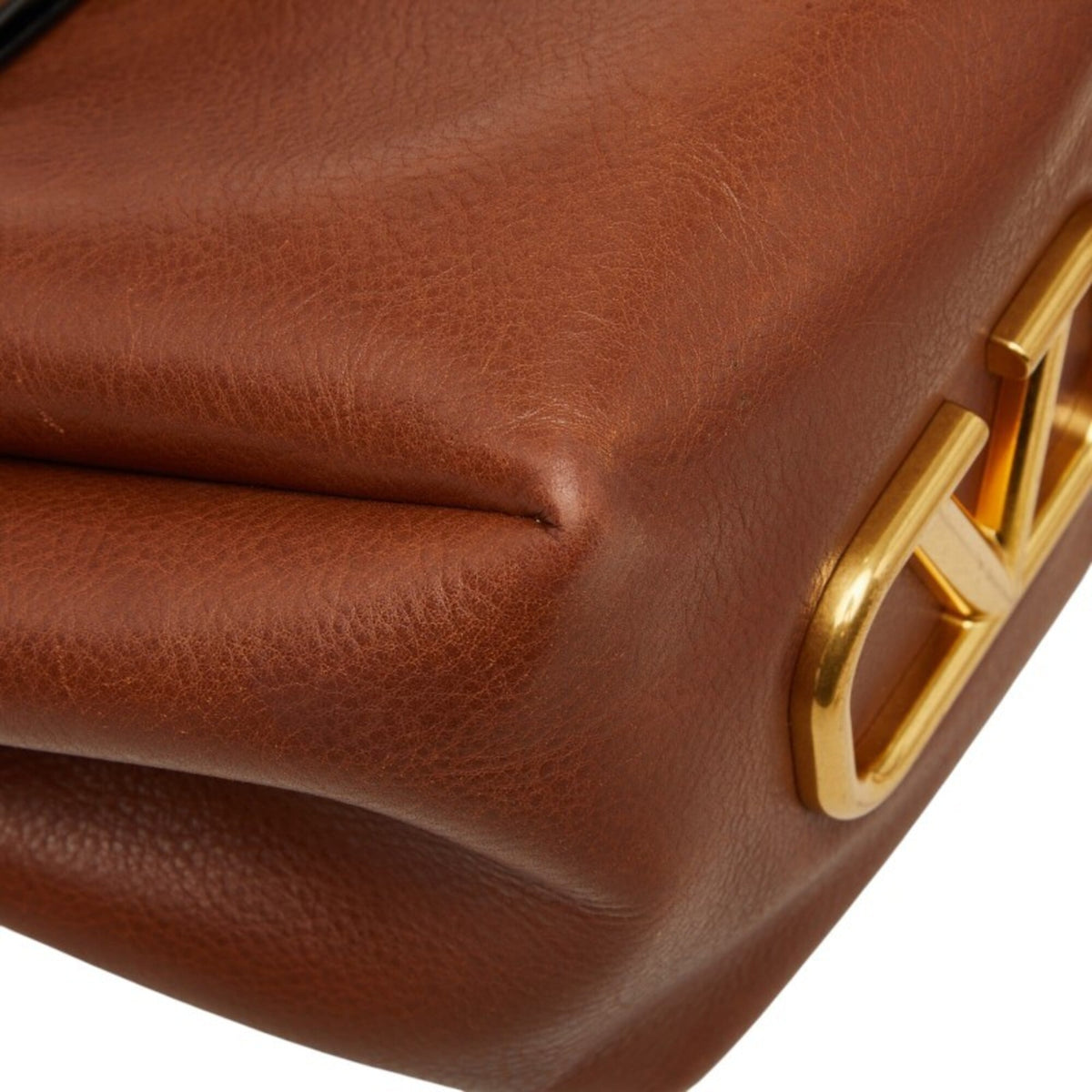 Valentino Brown Multi-Color Leather Shoulder Bag (Pre-Owned)