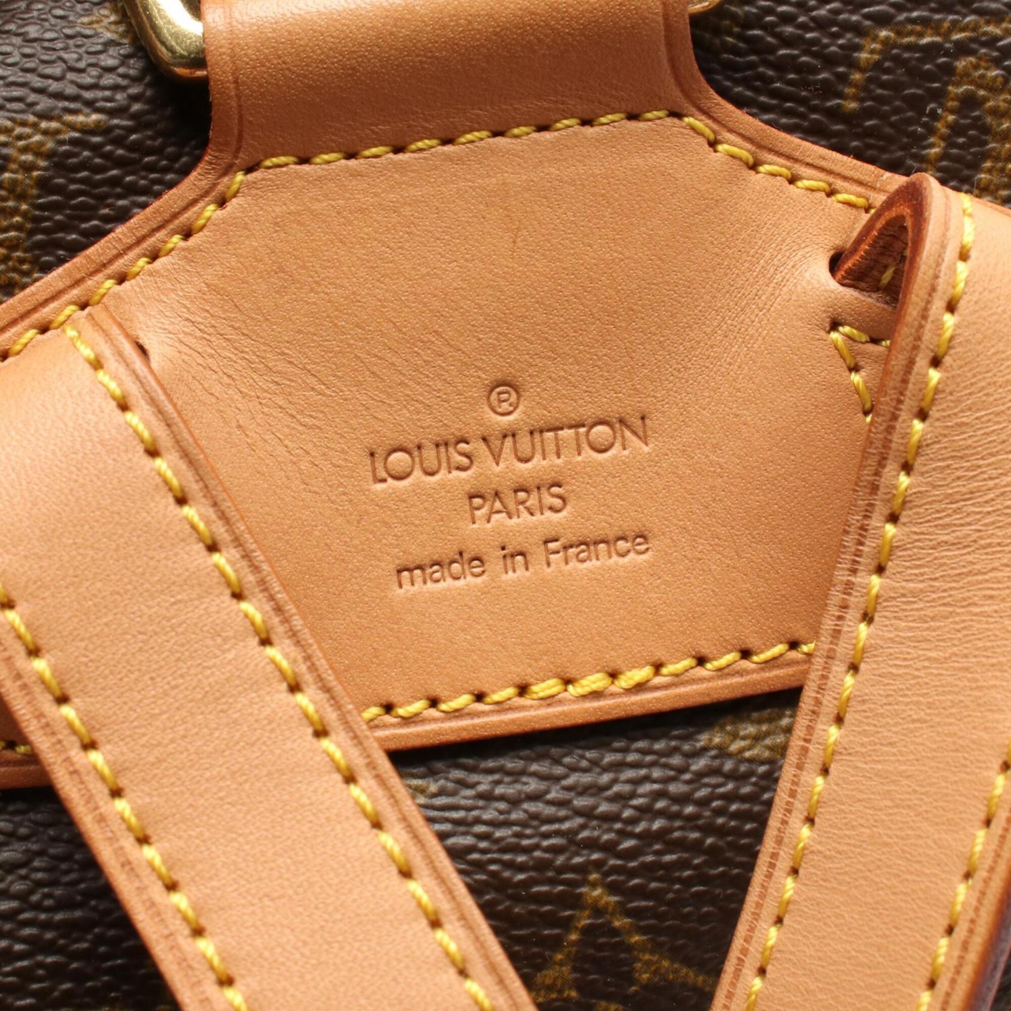 Louis Vuitton Brown Monogram Coated Canvas Leather Backpack (Pre-Owned)