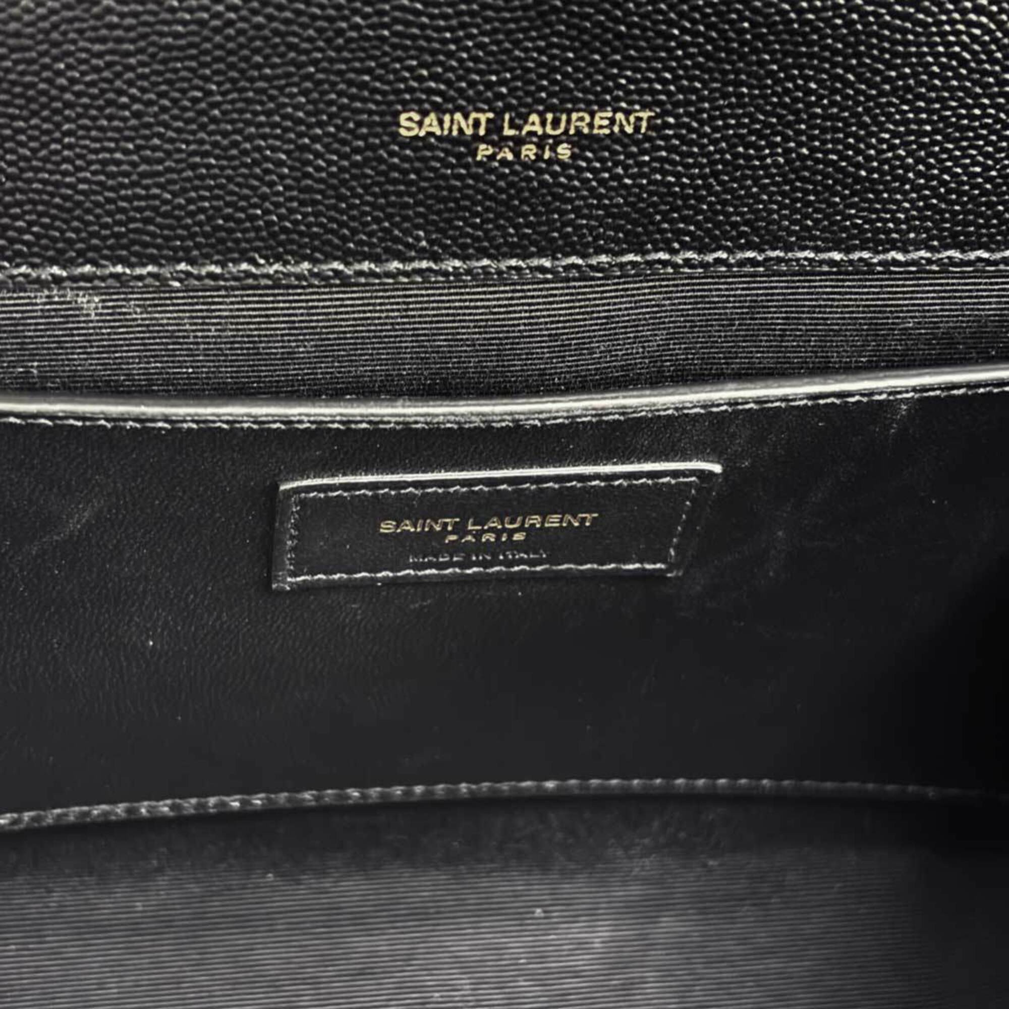 Saint Laurent Black Leather Handbag Shoulder Bag (Pre-Owned)