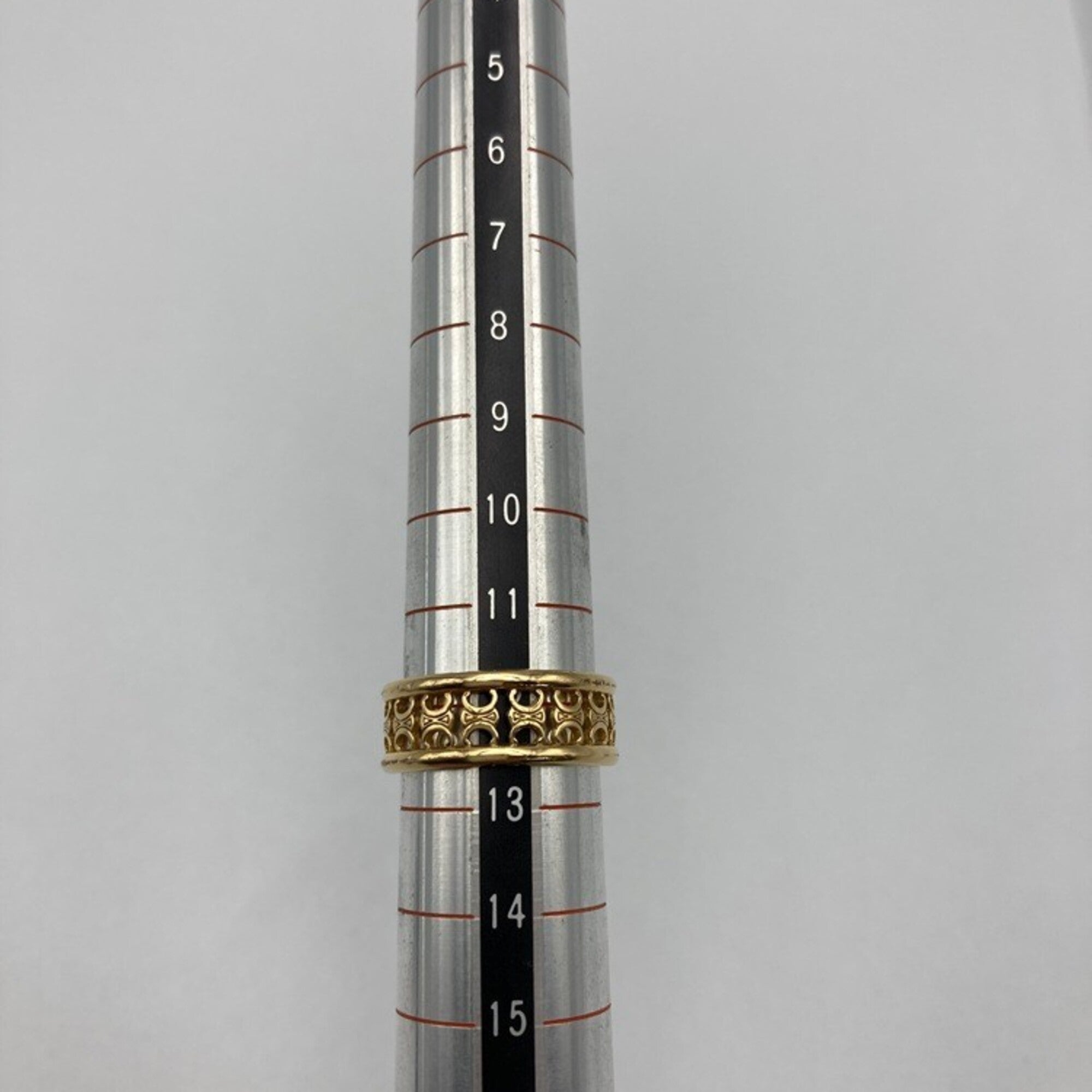 Celine Gold Metal Band Ring (Pre-Owned)