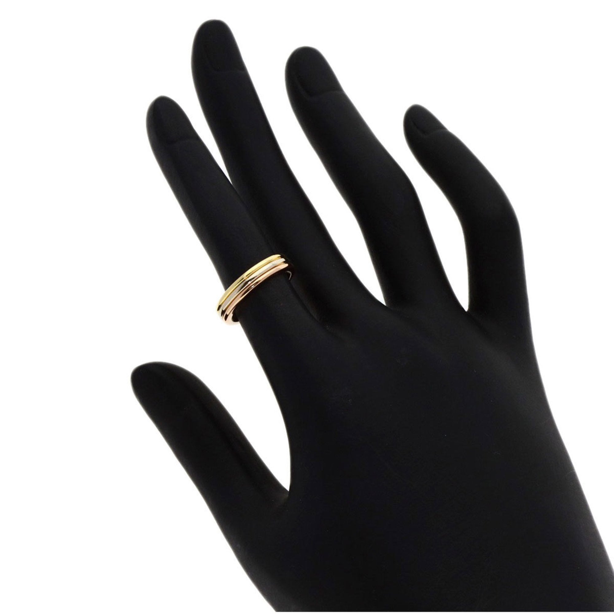 Cartier Pink White Yellow Band Ring (Pre-Owned)