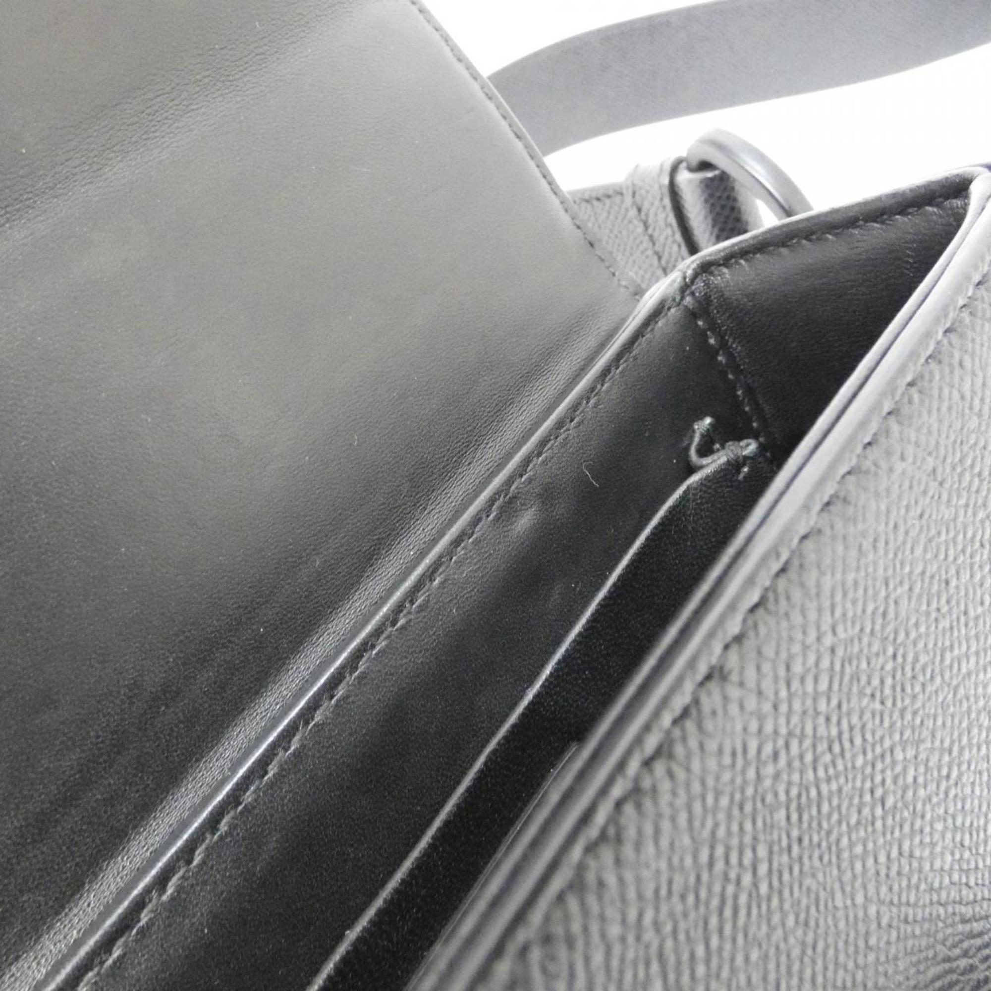 Christian Dior Black Leather Handbag Shoulder Bag (Pre-Owned)