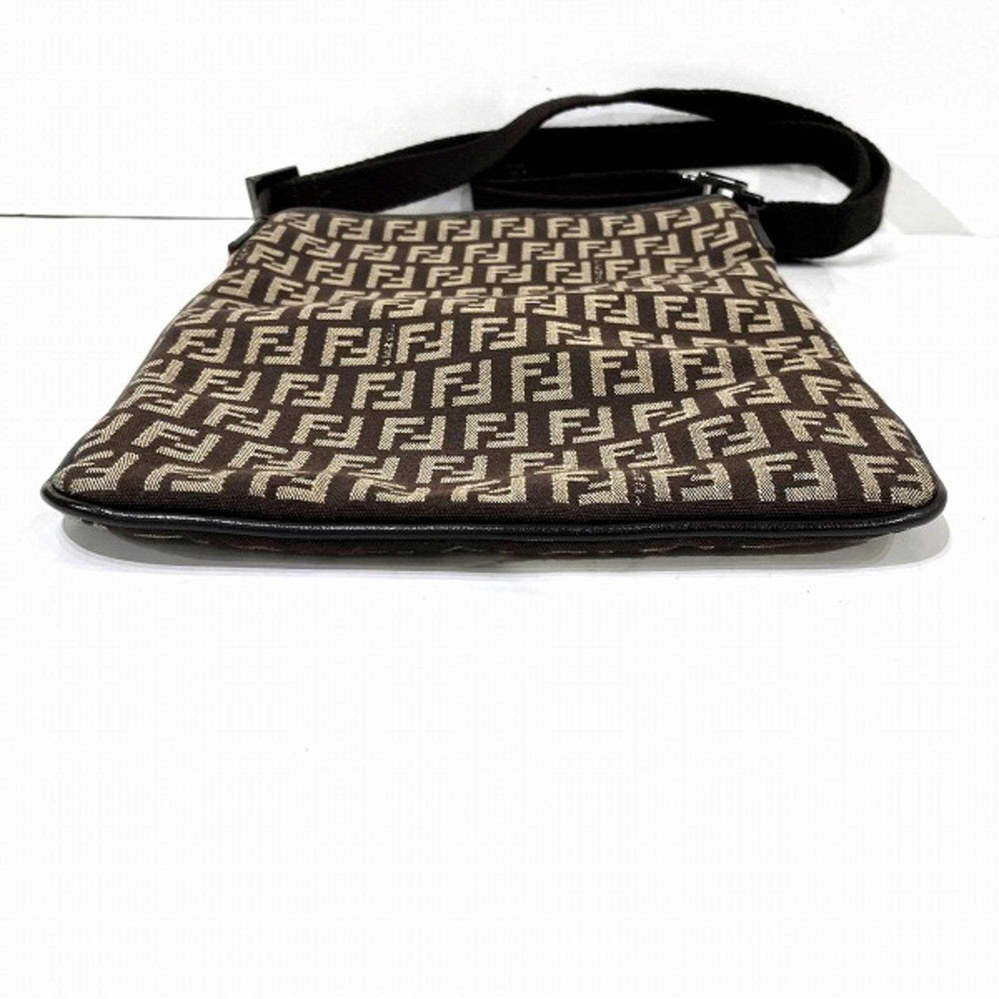 Fendi Brown Canvas Shoulder Bag (Pre-Owned)