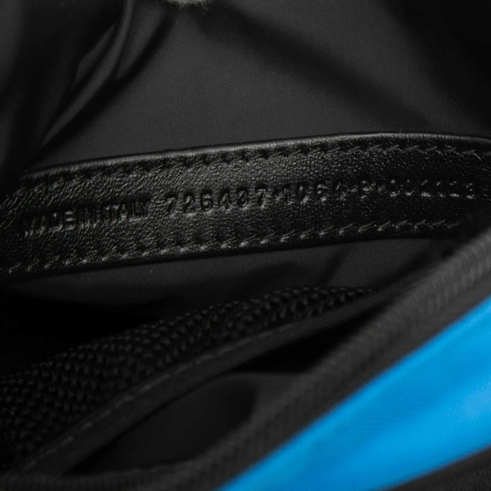 Balenciaga Black Blue Nylon Shoulder Bag (Pre-Owned)
