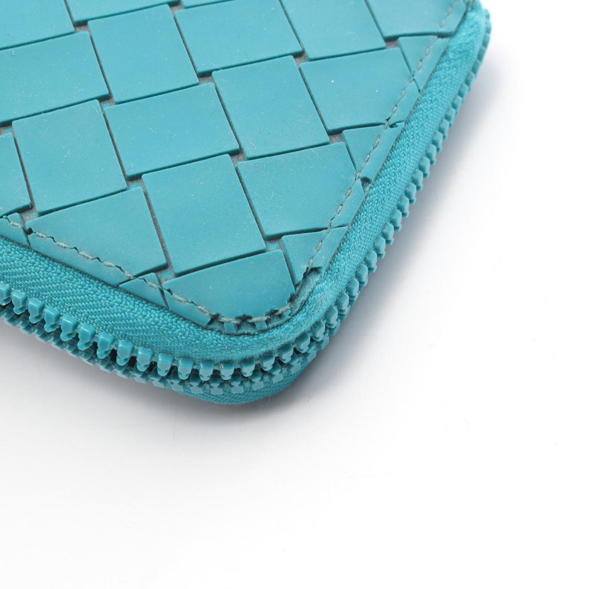 Bottega Veneta Green Rubber Long Wallet (Bi-Fold) (Pre-Owned)