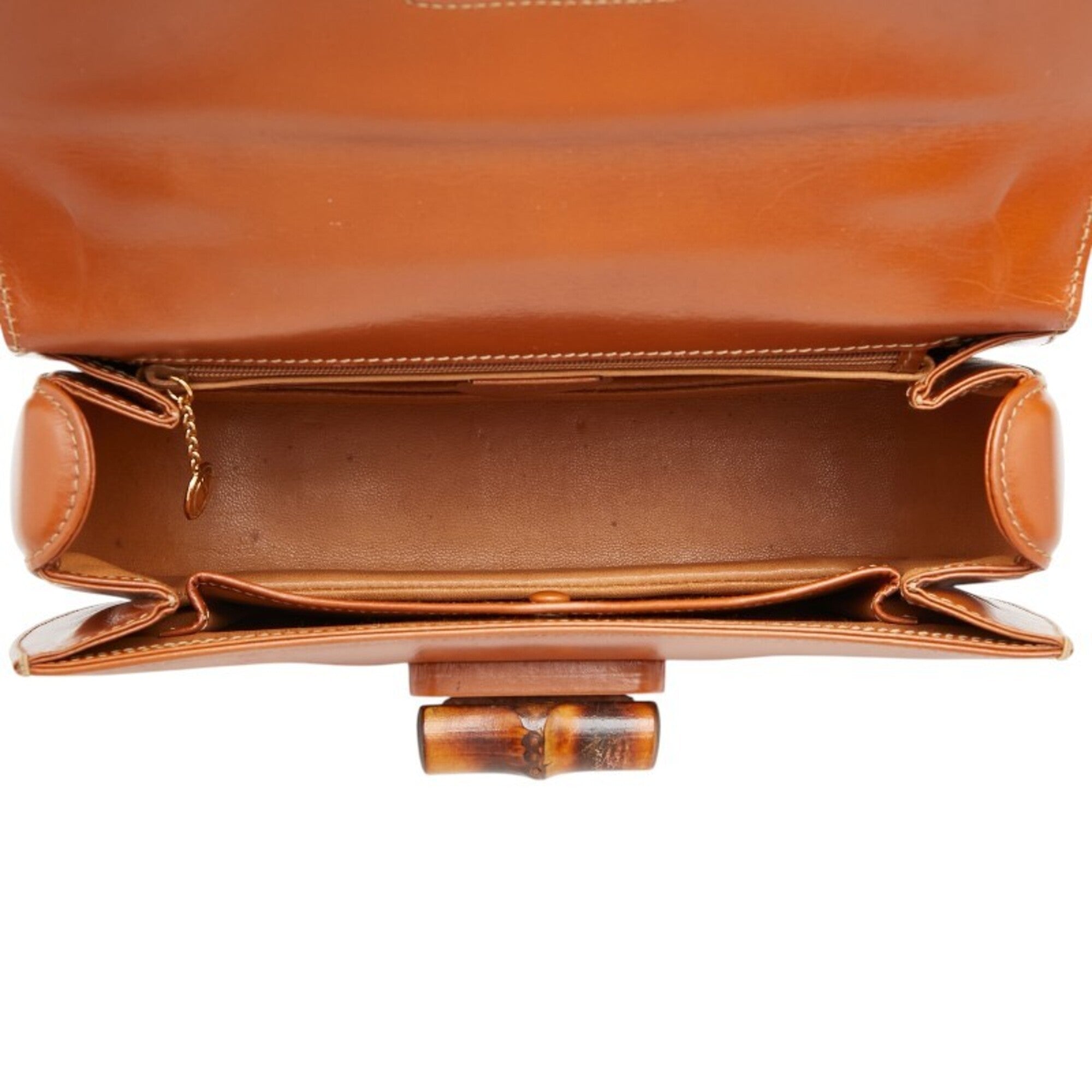 Gucci Brown Leather Handbag Shoulder Bag (Pre-Owned)