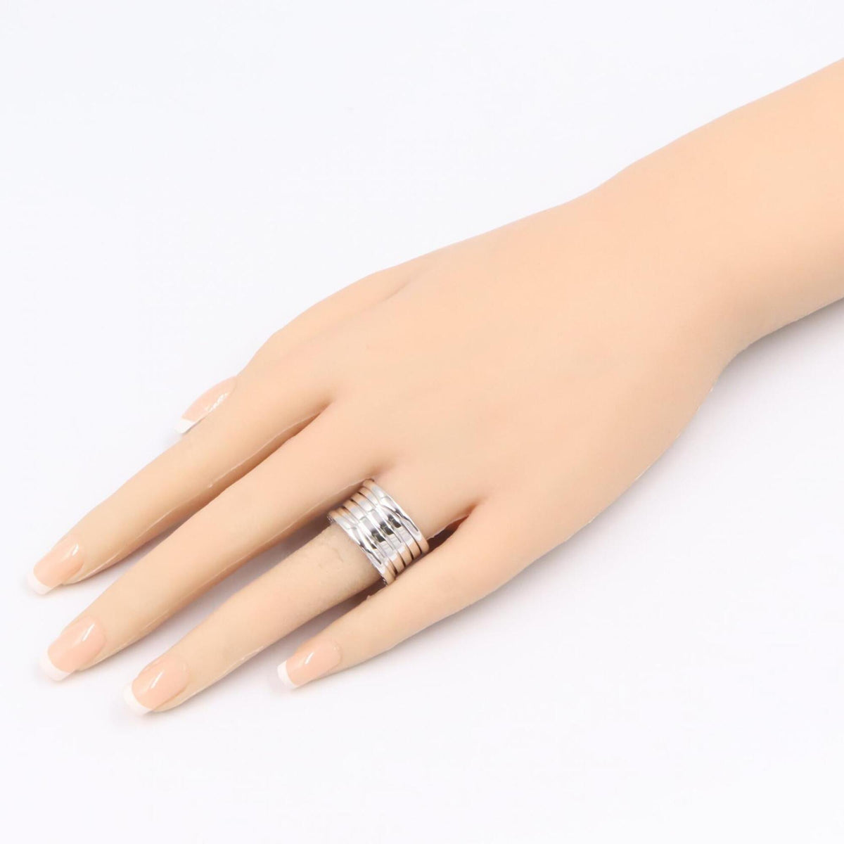 Bvlgari Silver White Gold (18K) Band Ring (Pre-Owned)