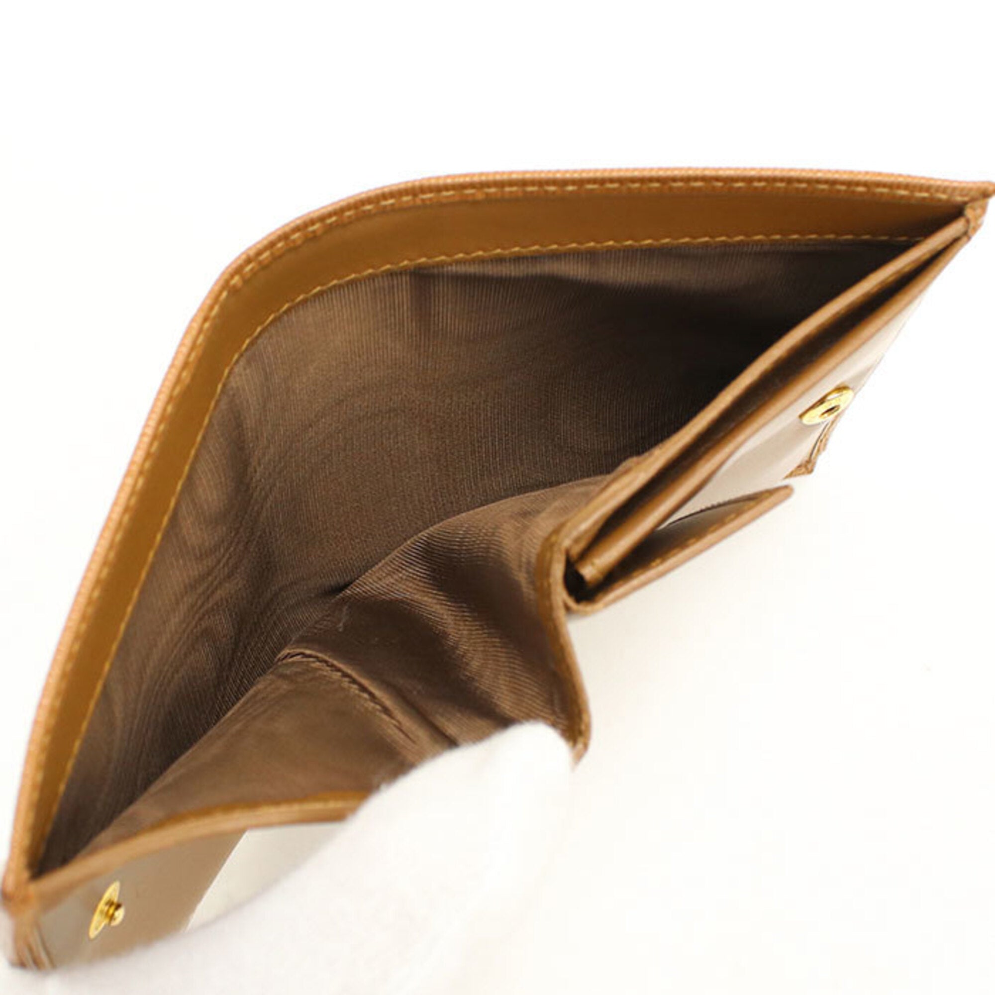 Prada Brown Leather Wallet (Bi-Fold) (Pre-Owned)